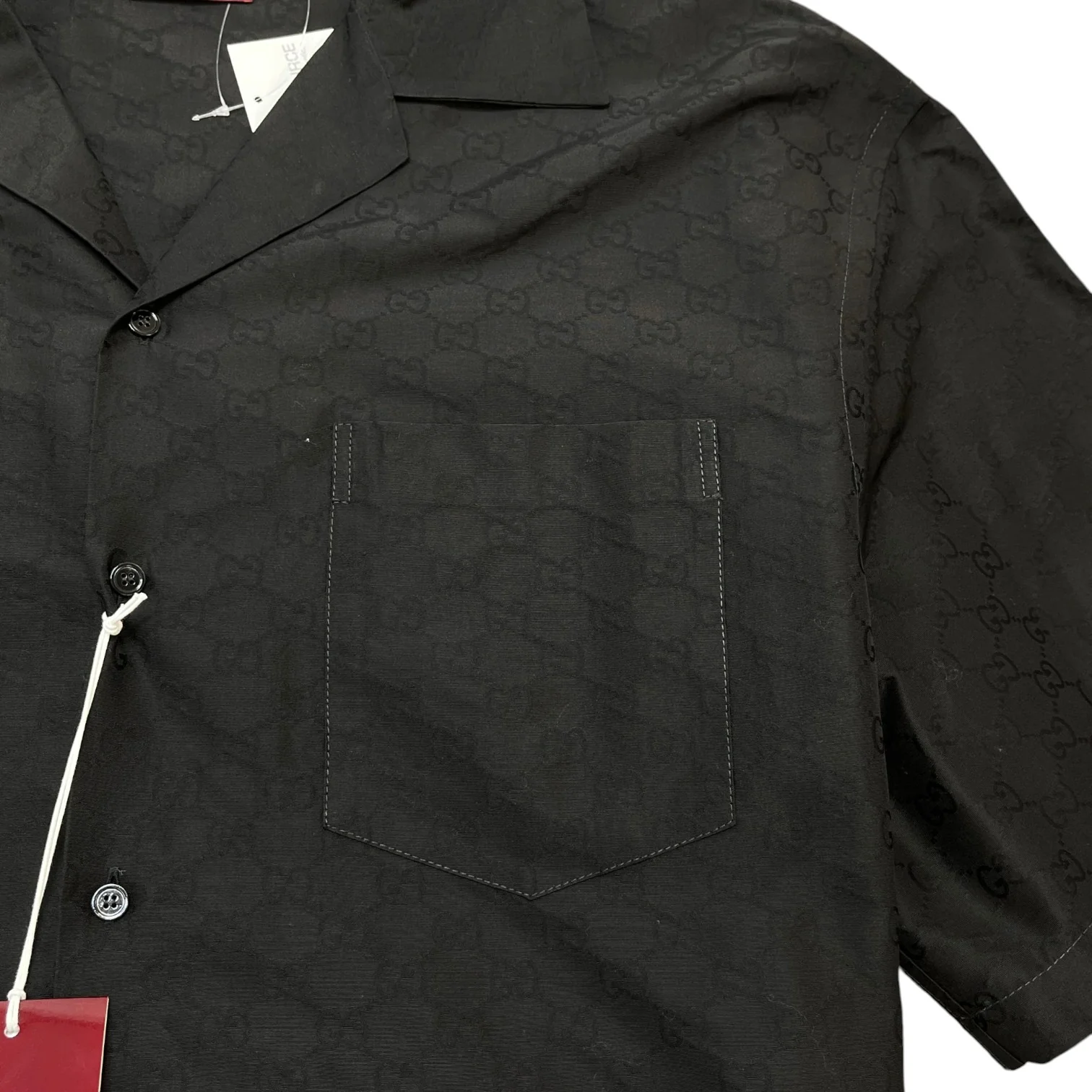 Men's Gg Faille Shirt Black Size IT 52 / UK XL - Image 6