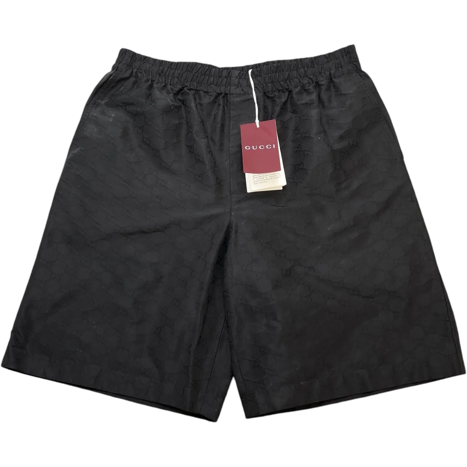 Men's Gg Faille Swim Shorts Black Size W36 / IT 52