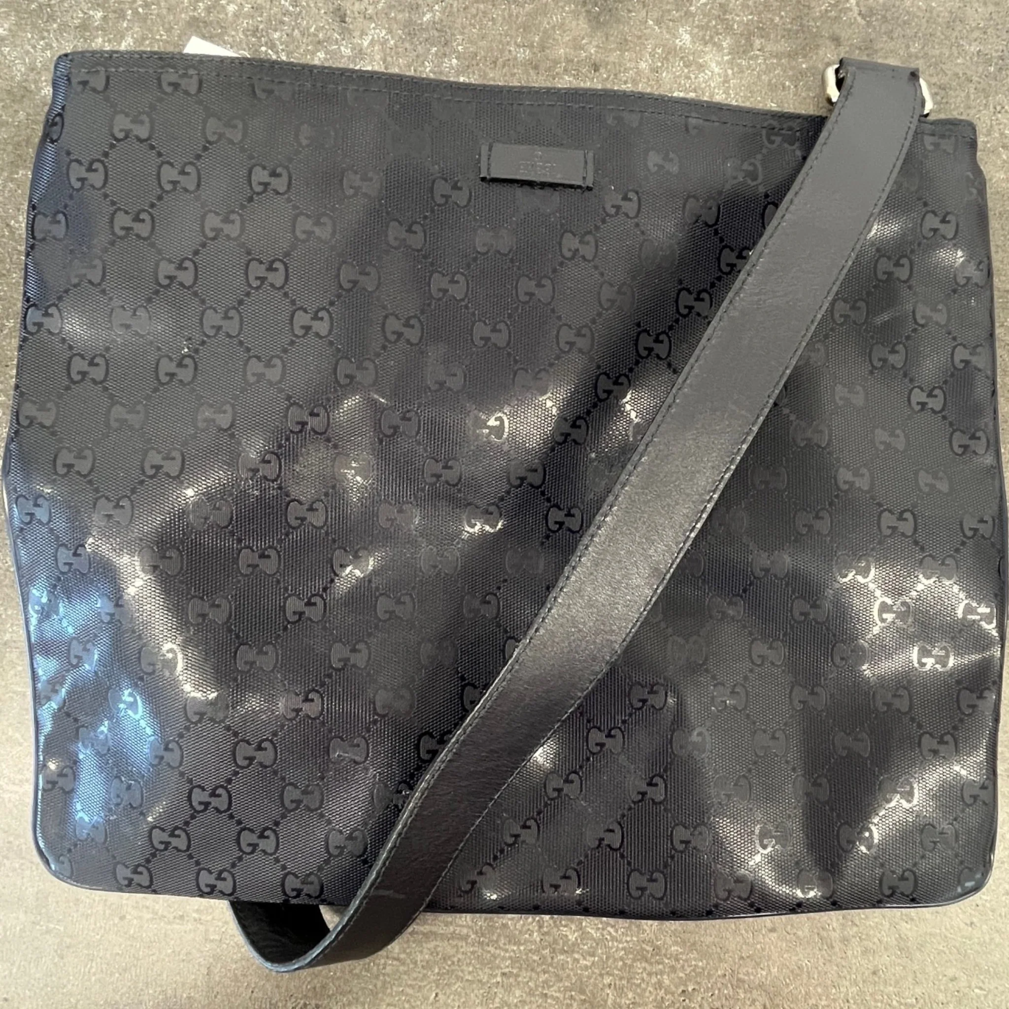 Men's Gg Imprimé Messenger Bag Navy - Image 8