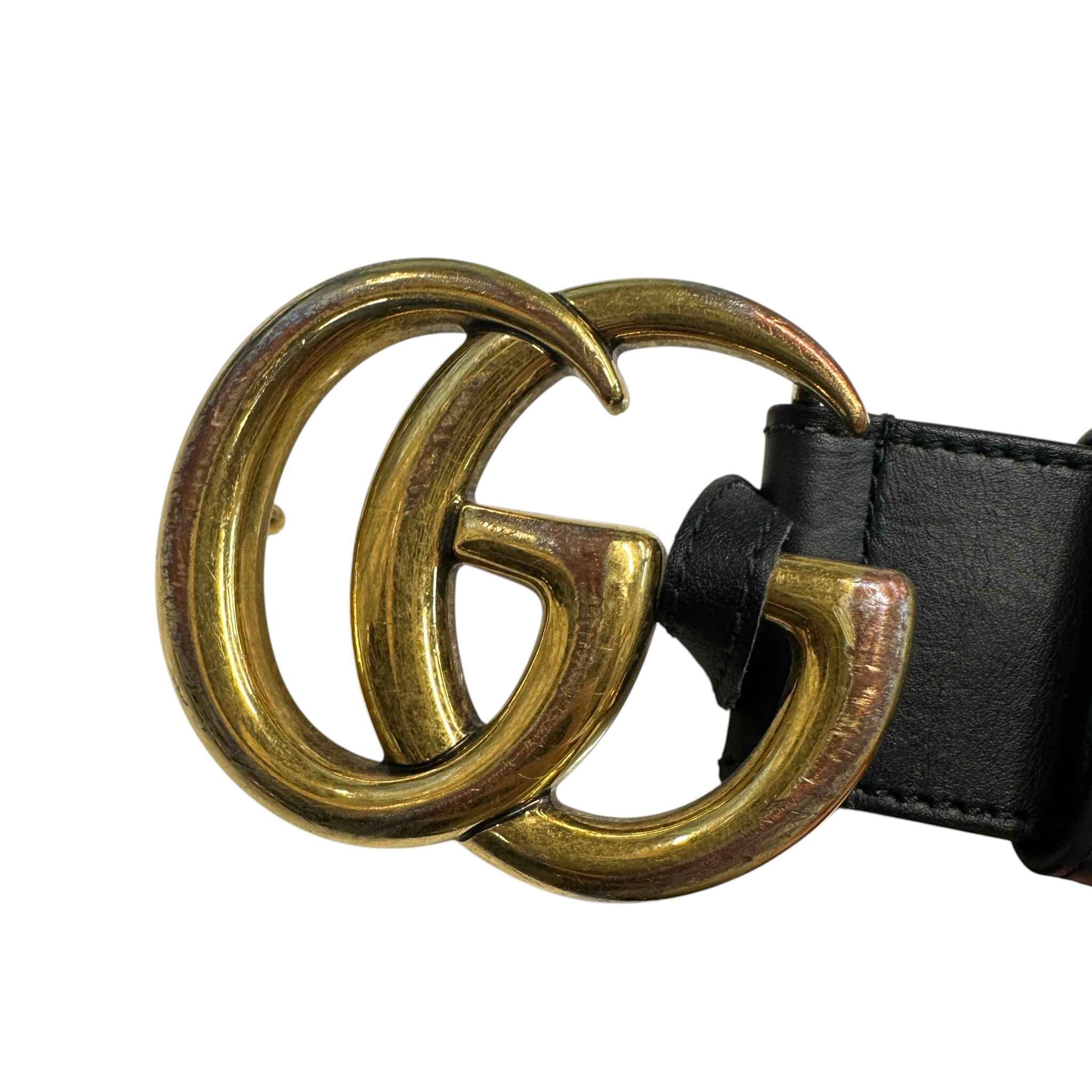 Men's Gg Marmont 90Cm Belt Black Size Waist 34" - Image 8