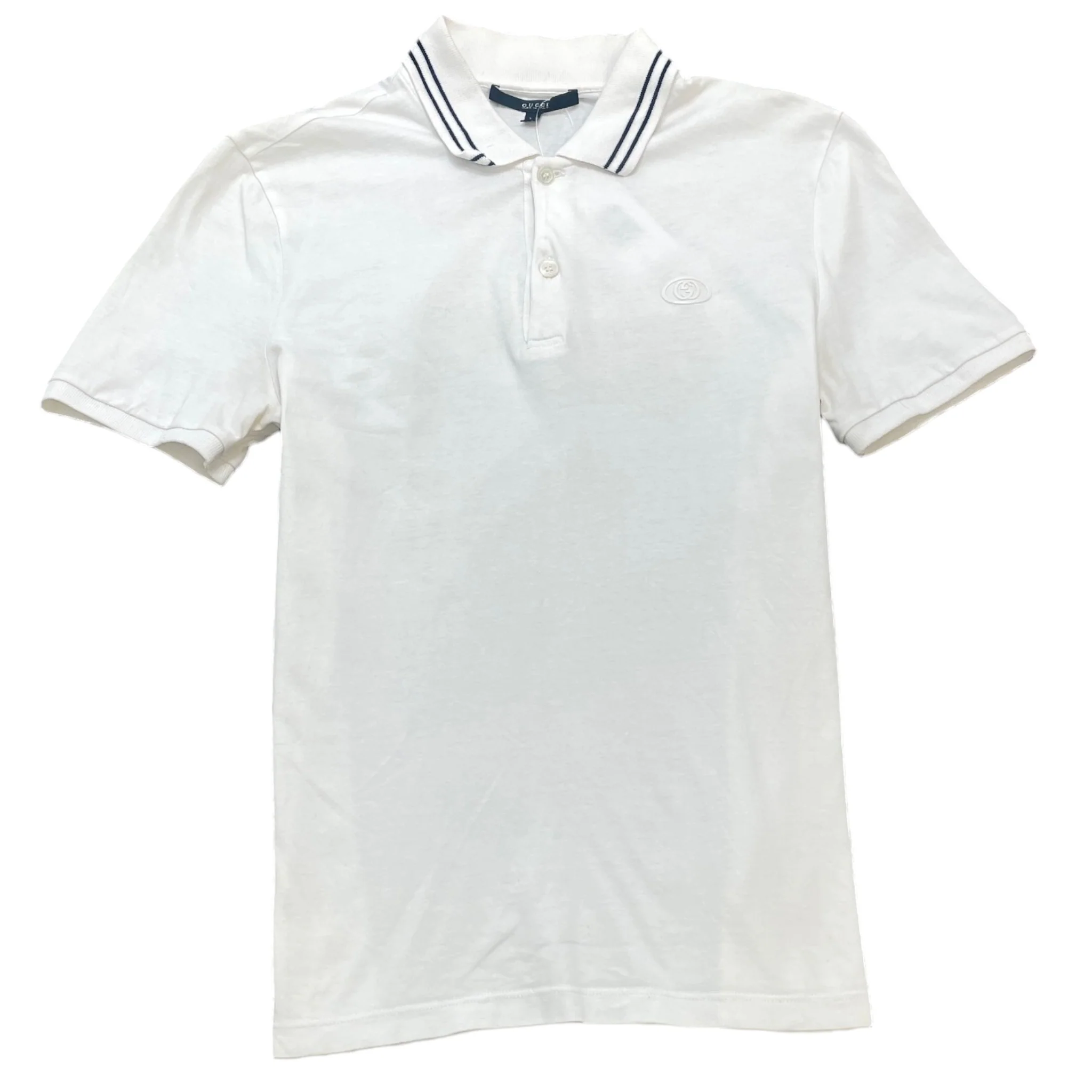 Men's Gg Marmont Logo Polo Shirt White Size M