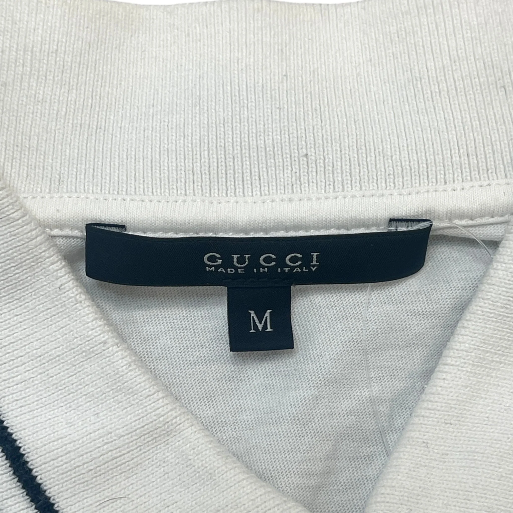 Men's Gg Marmont Logo Polo Shirt White Size M - Image 5