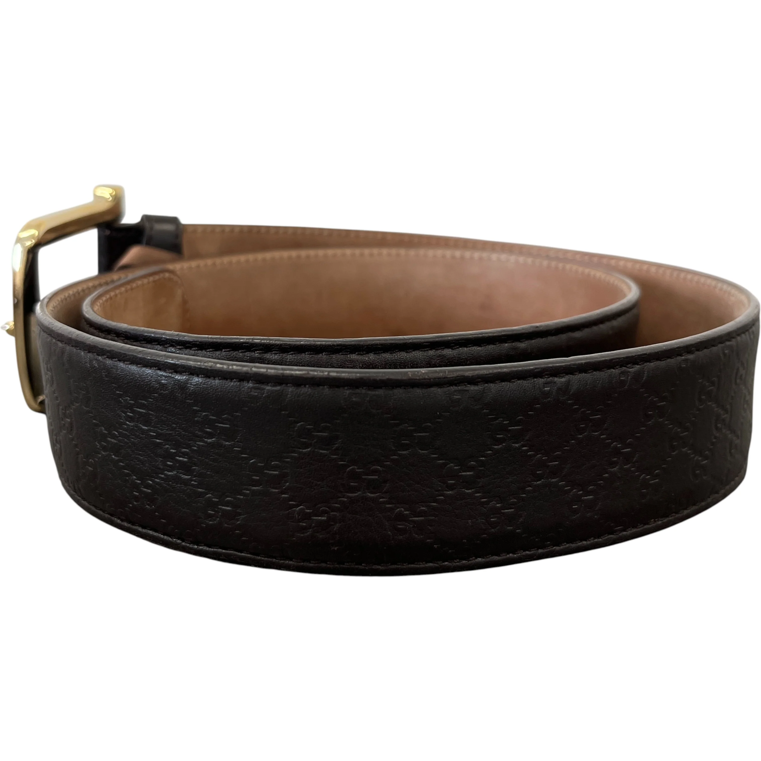 Men's Gg Monogram Belt Brown Size Waist 34" - Image 3