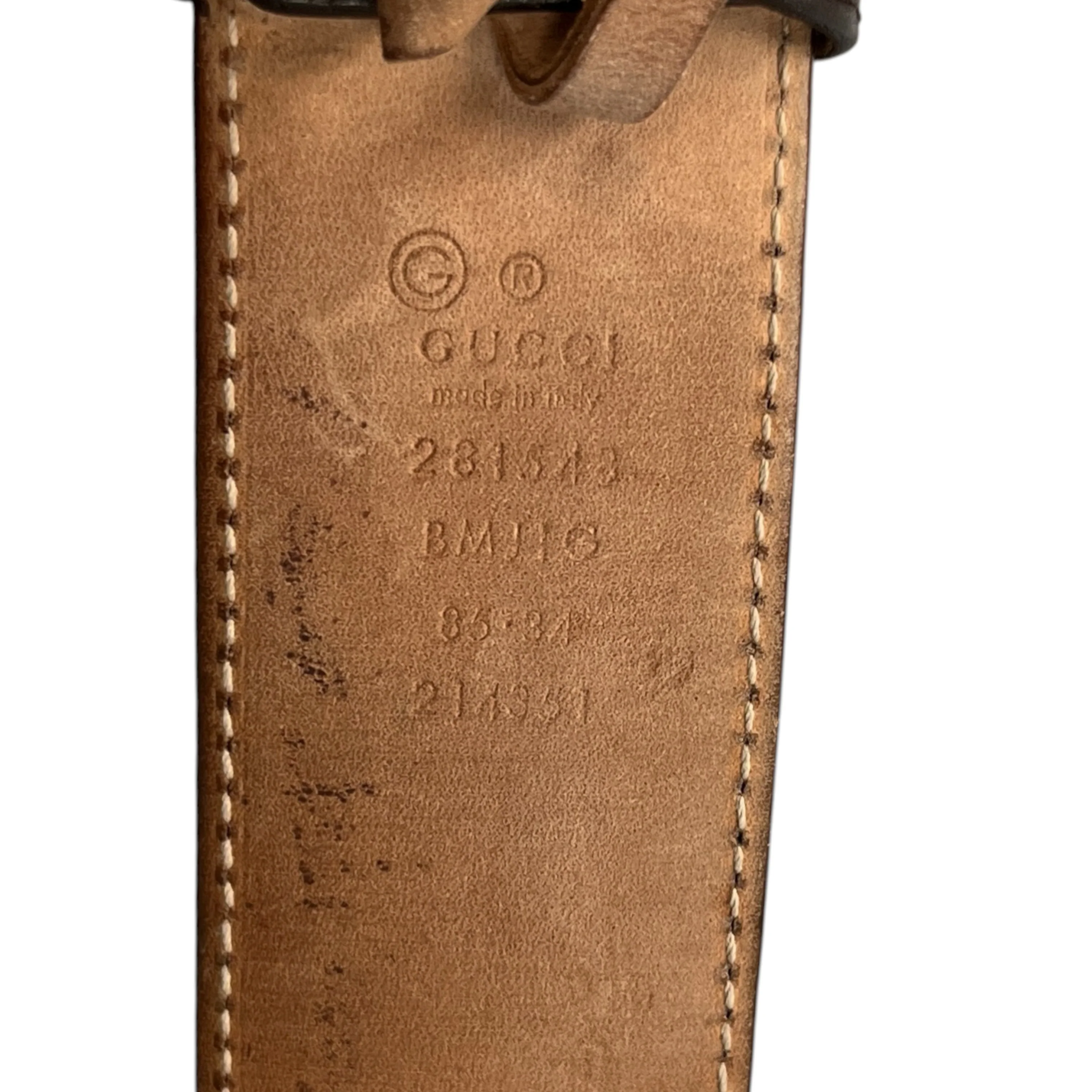Men's Gg Monogram Belt Brown Size Waist 34" - Image 7