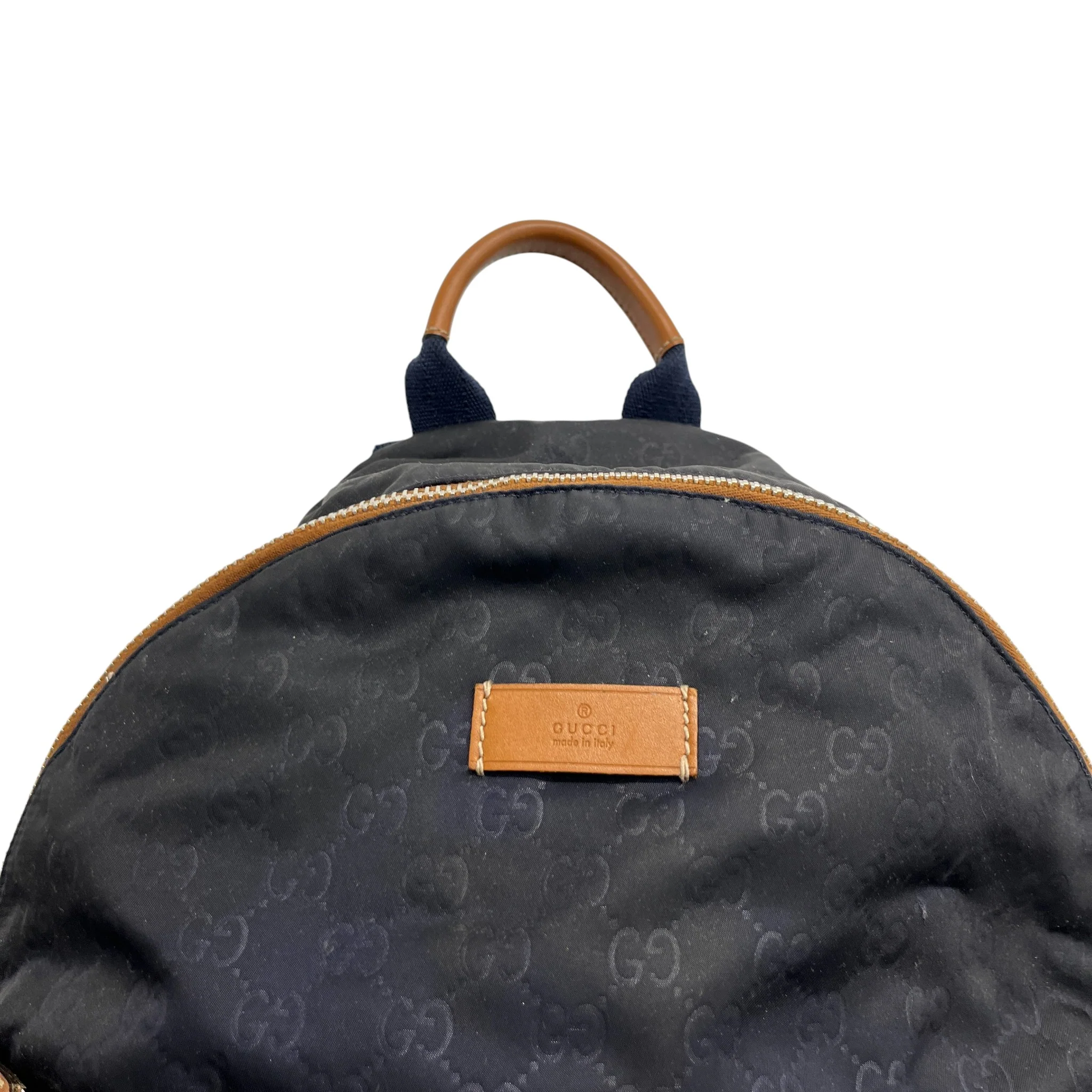 Men's Gg Nylon Backpack Navy - Image 11
