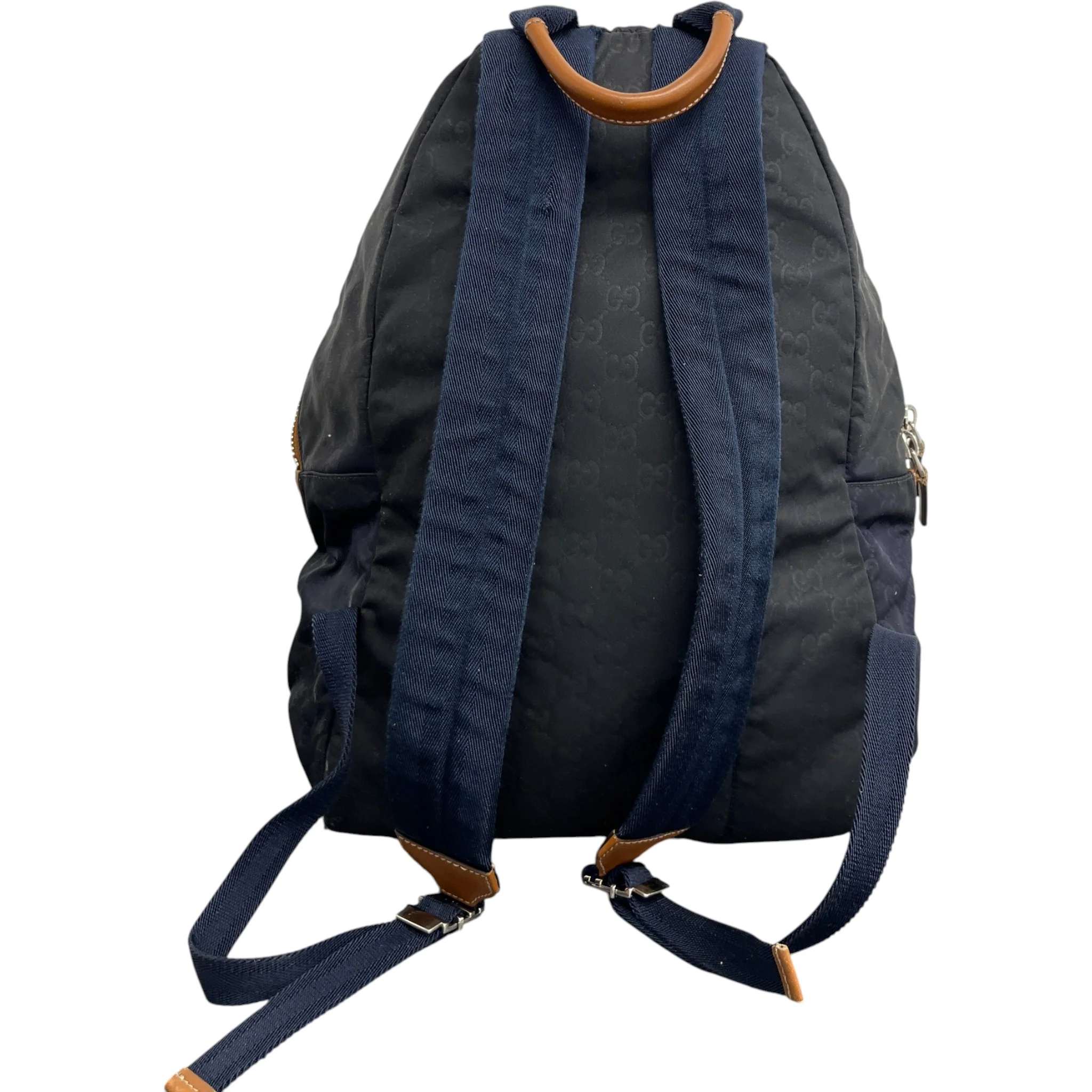 Men's Gg Nylon Backpack Navy - Image 3