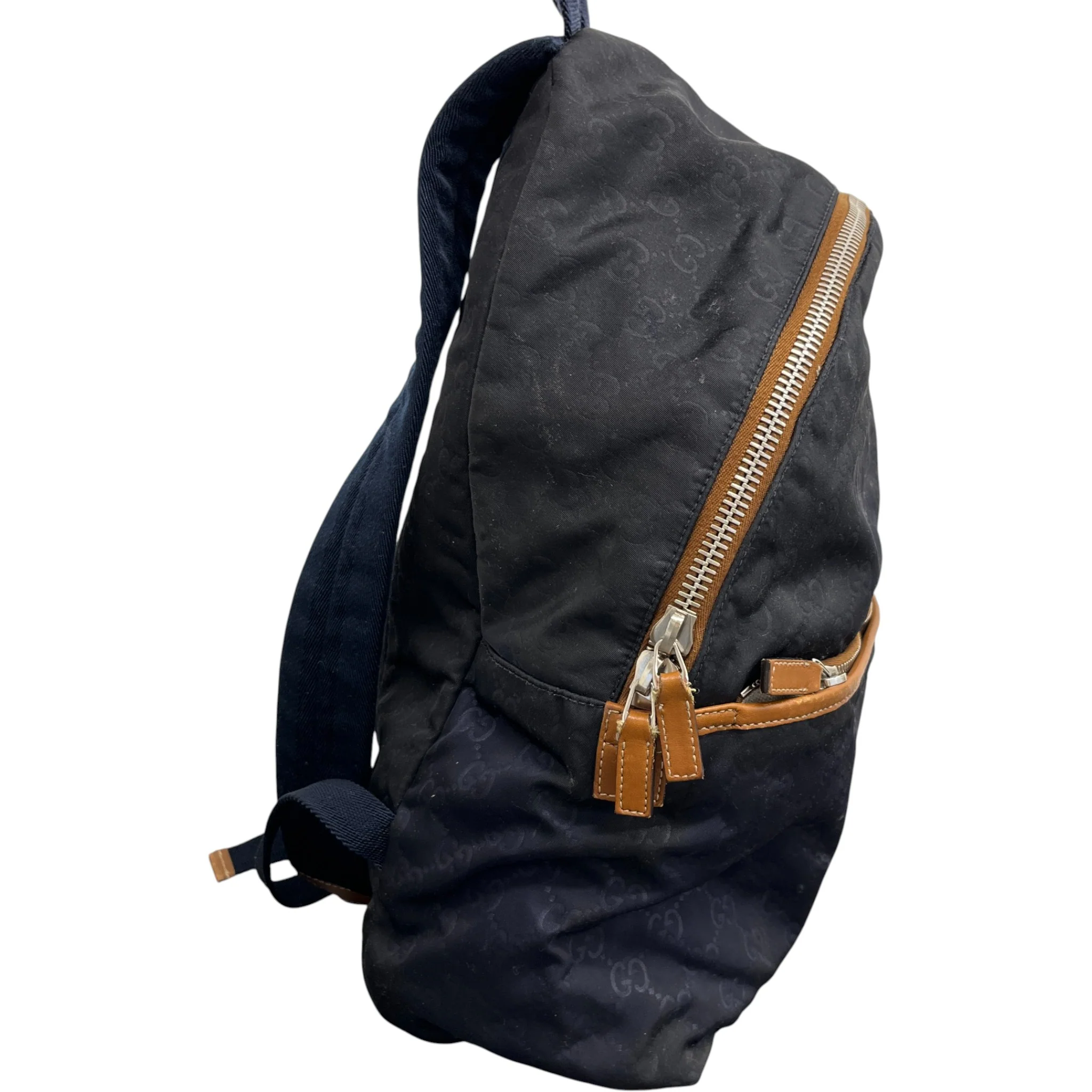 Men's Gg Nylon Backpack Navy - Image 6