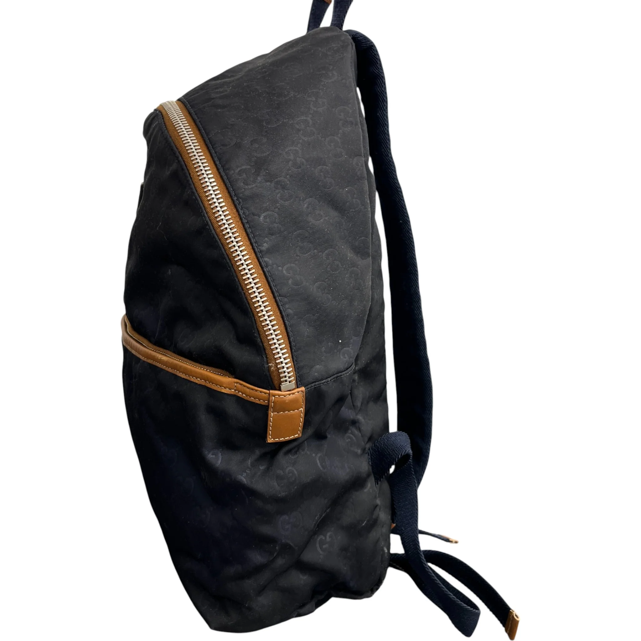 Men's Gg Nylon Backpack Navy - Image 7