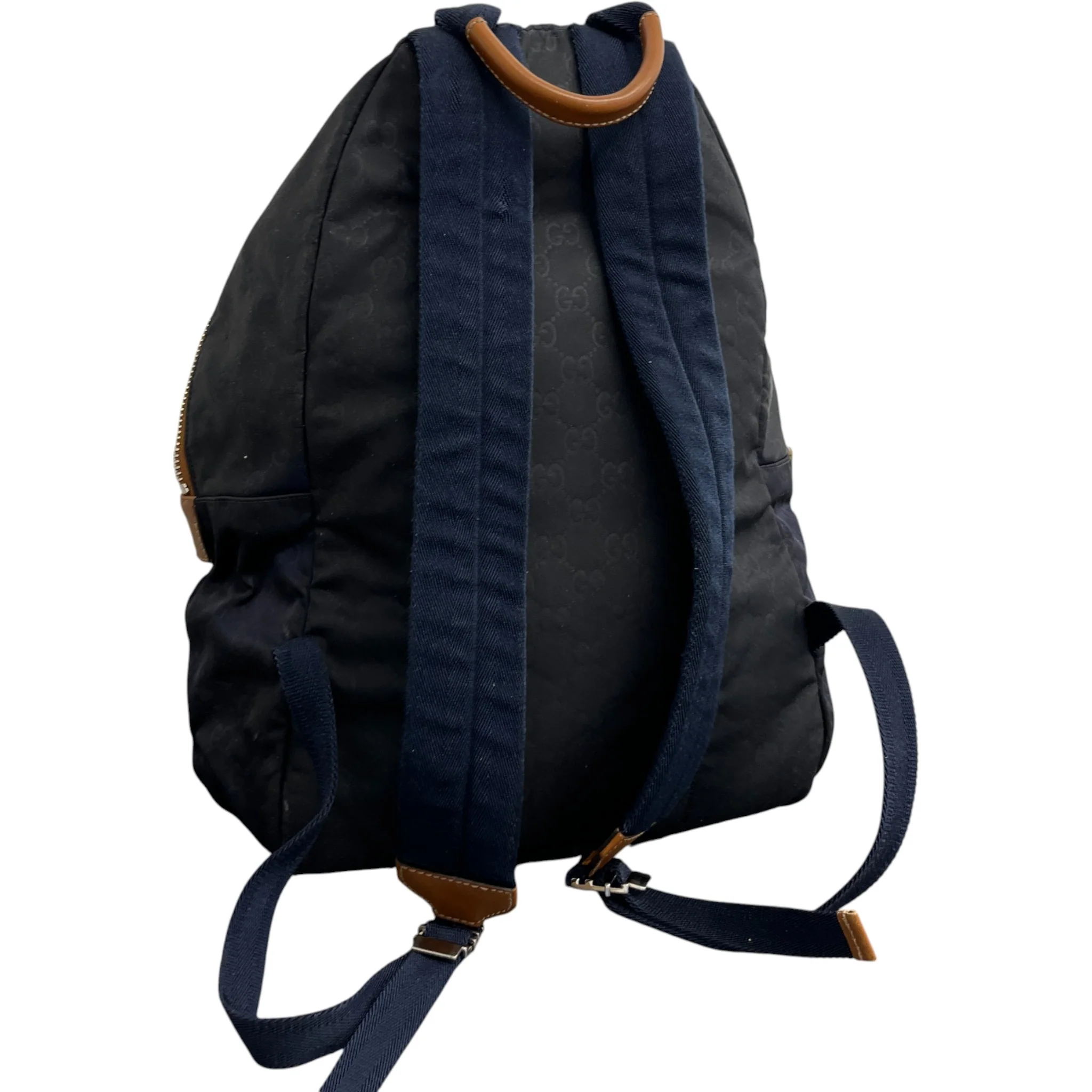 Men's Gg Nylon Backpack Navy - Image 8