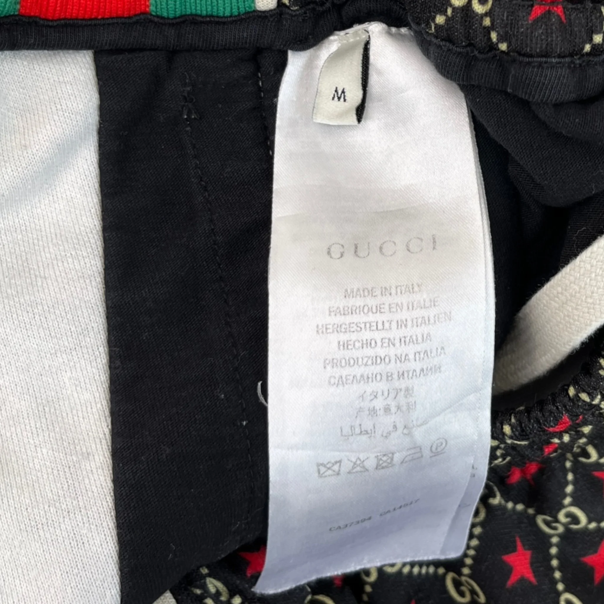 Men's Gg Print Jersey Track Joggers Black Size M - Image 7