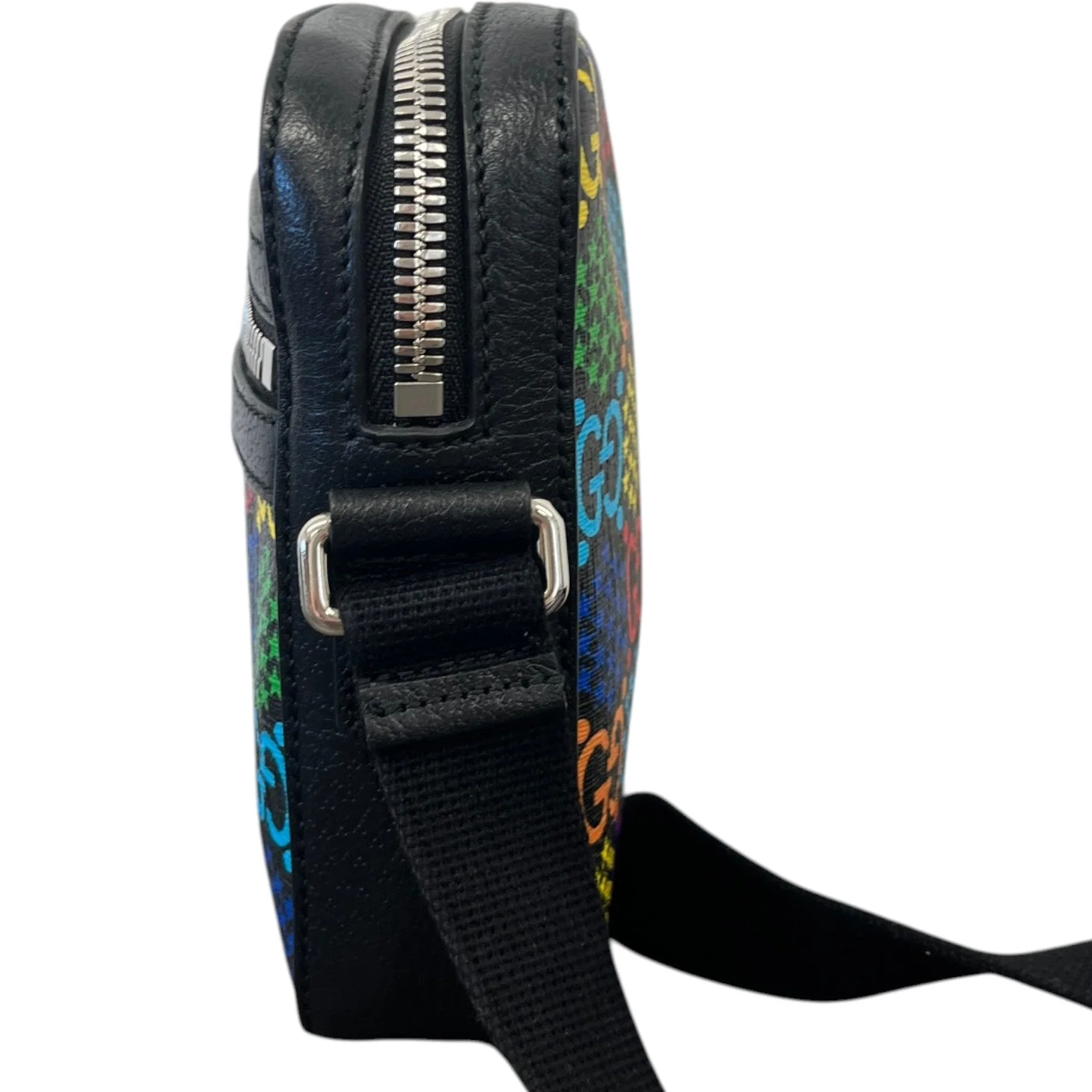 Men's Gg Psychedelic Messenger Bag Black - Image 6