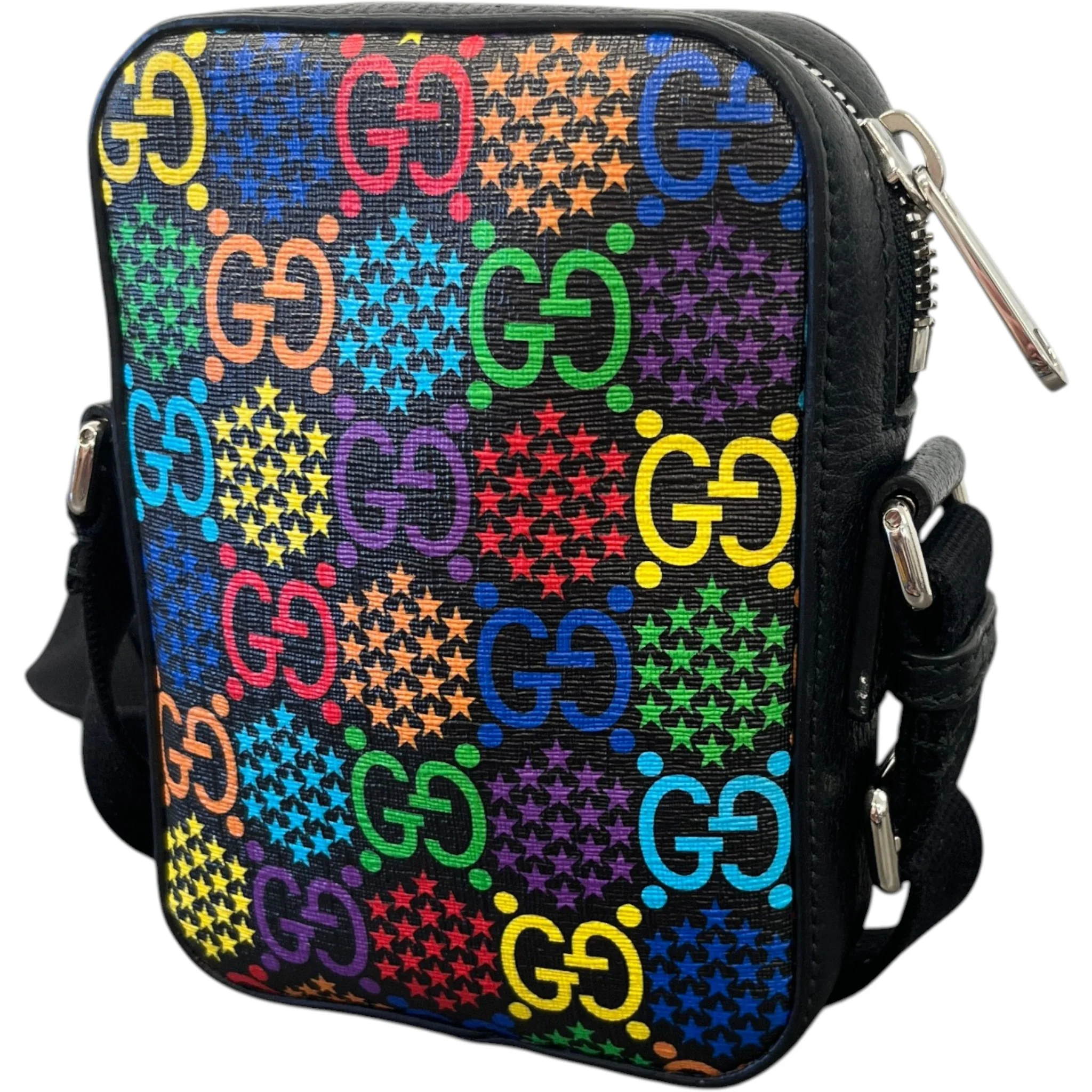 Men's Gg Psychedelic Messenger Bag Black - Image 8