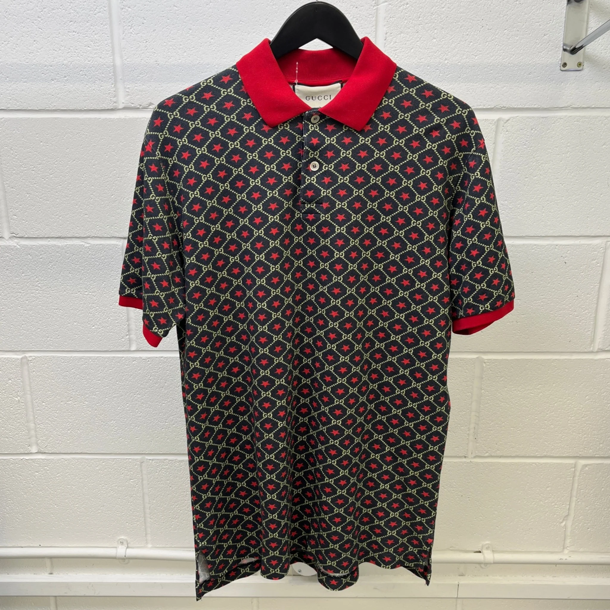 Men's Gg Star Polo Shirt Black Size S - Image 9