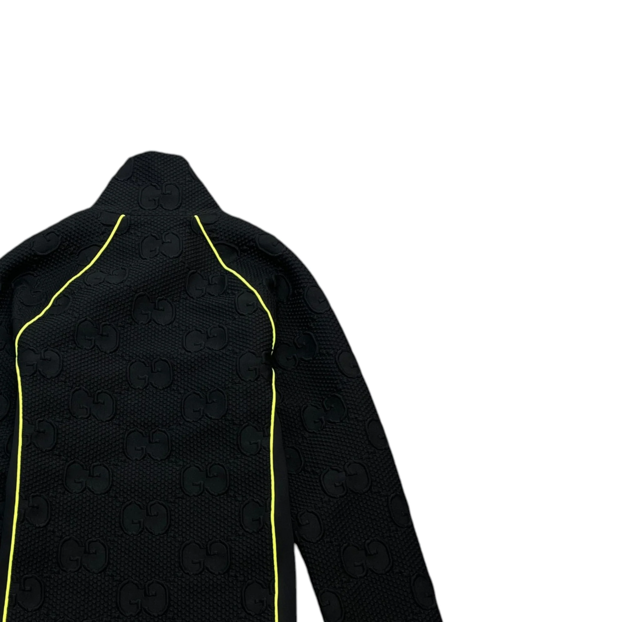 Men's Gg Stretch-Jersey Neoprene Zip Track Jacket Black Size XS - Image 4