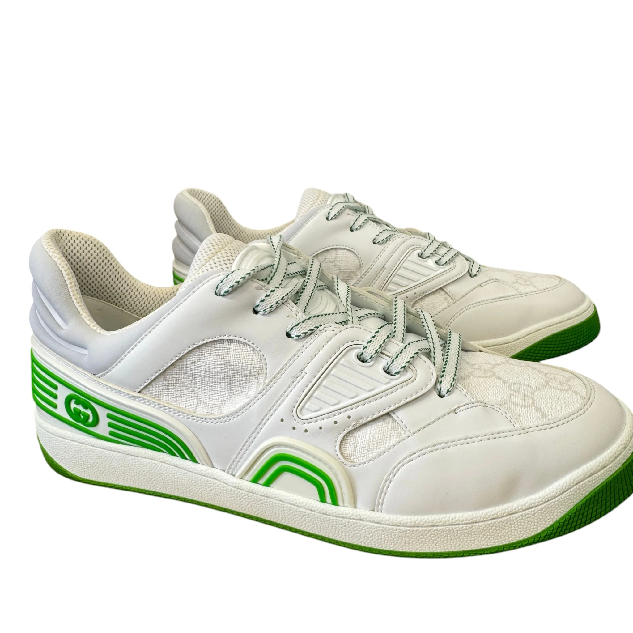 Men's Gg Supreme Basket Low Trainers White Size EU 43 / UK 9 - Image 12