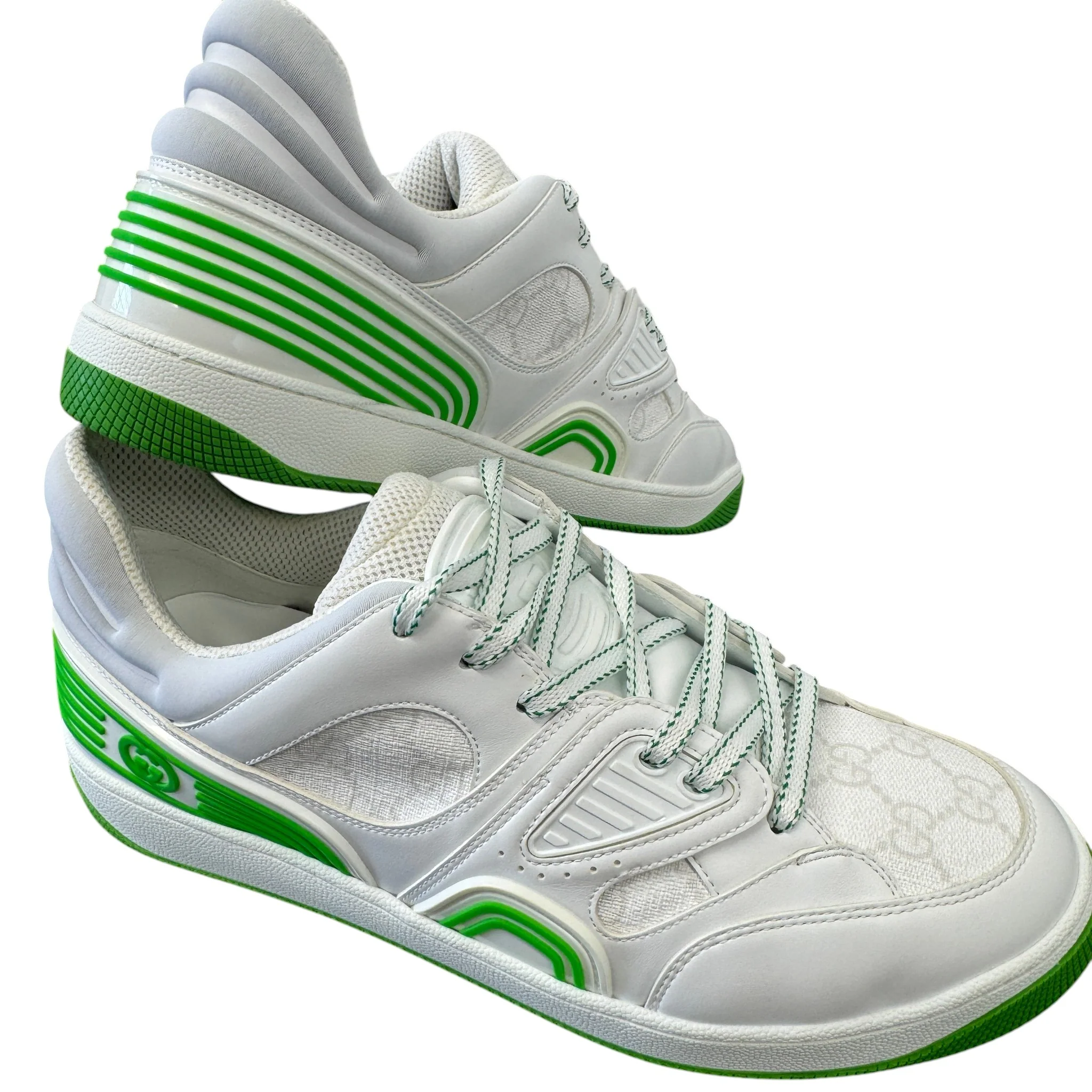Men's Gg Supreme Basket Low Trainers White Size EU 43 / UK 9 - Image 9