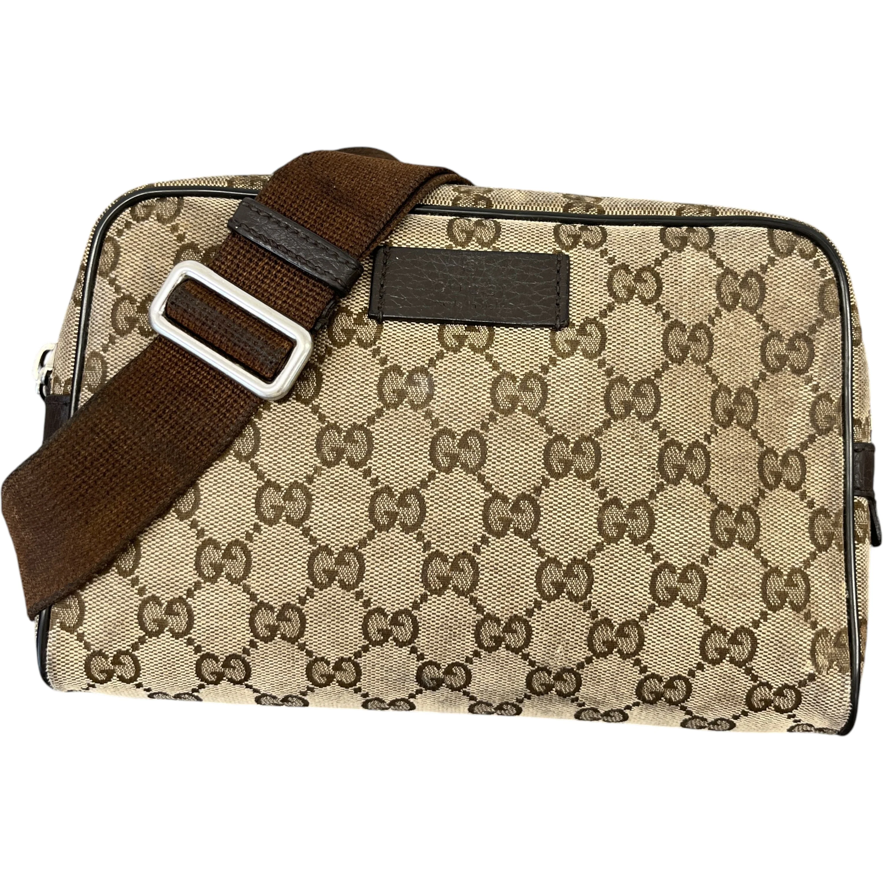Men's Gg Supreme Belt Bag Brown