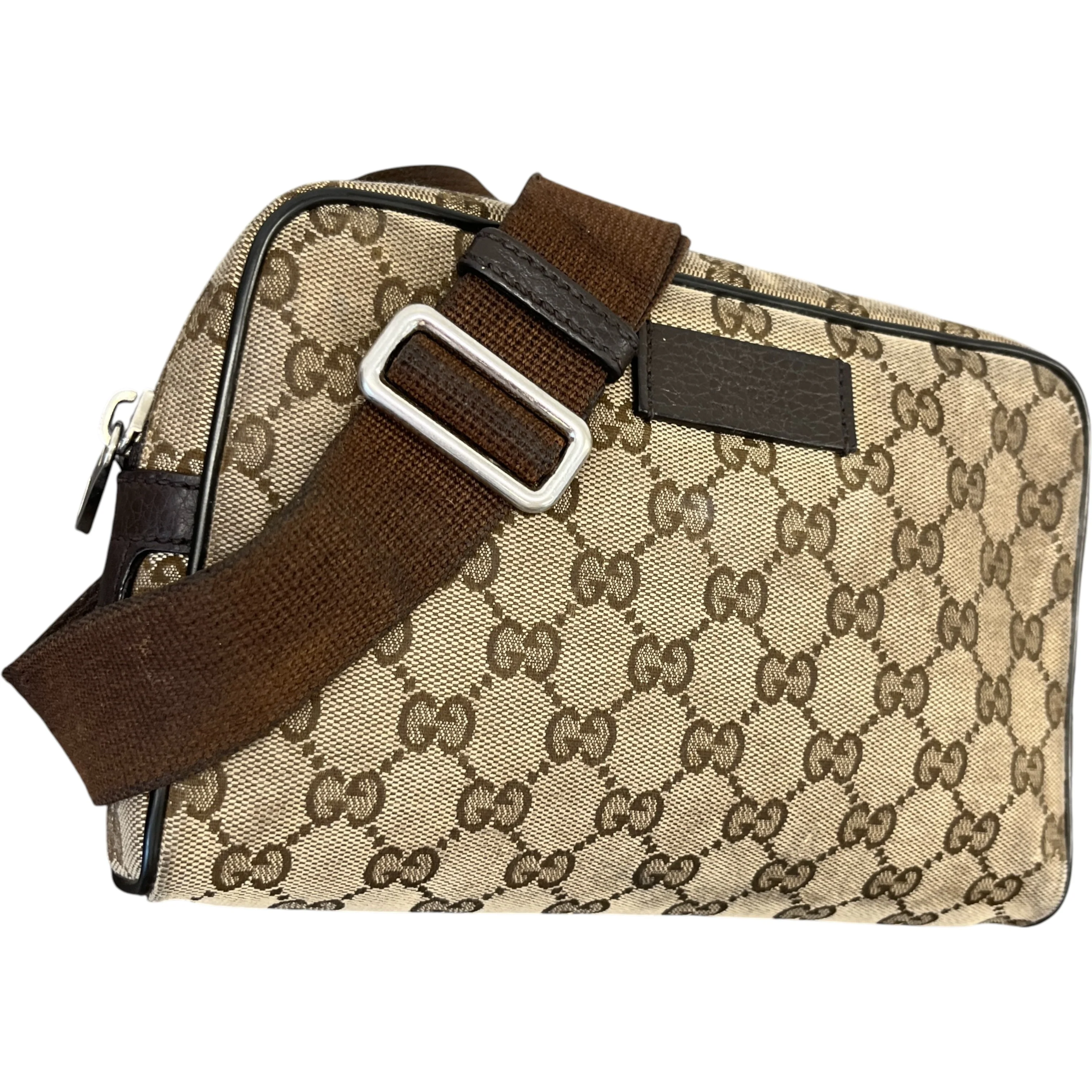 Men's Gg Supreme Belt Bag Brown - Image 3