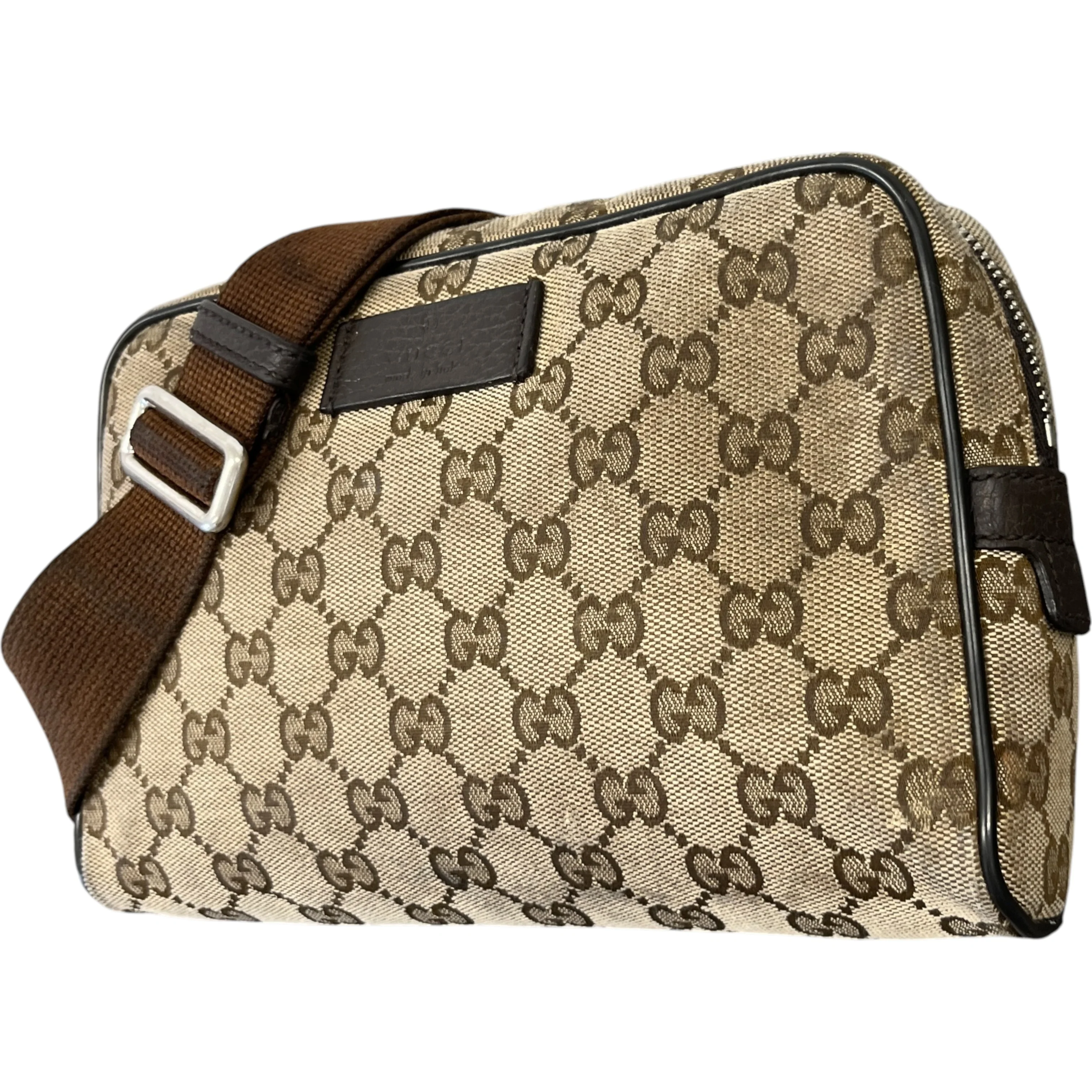 Men's Gg Supreme Belt Bag Brown - Image 4