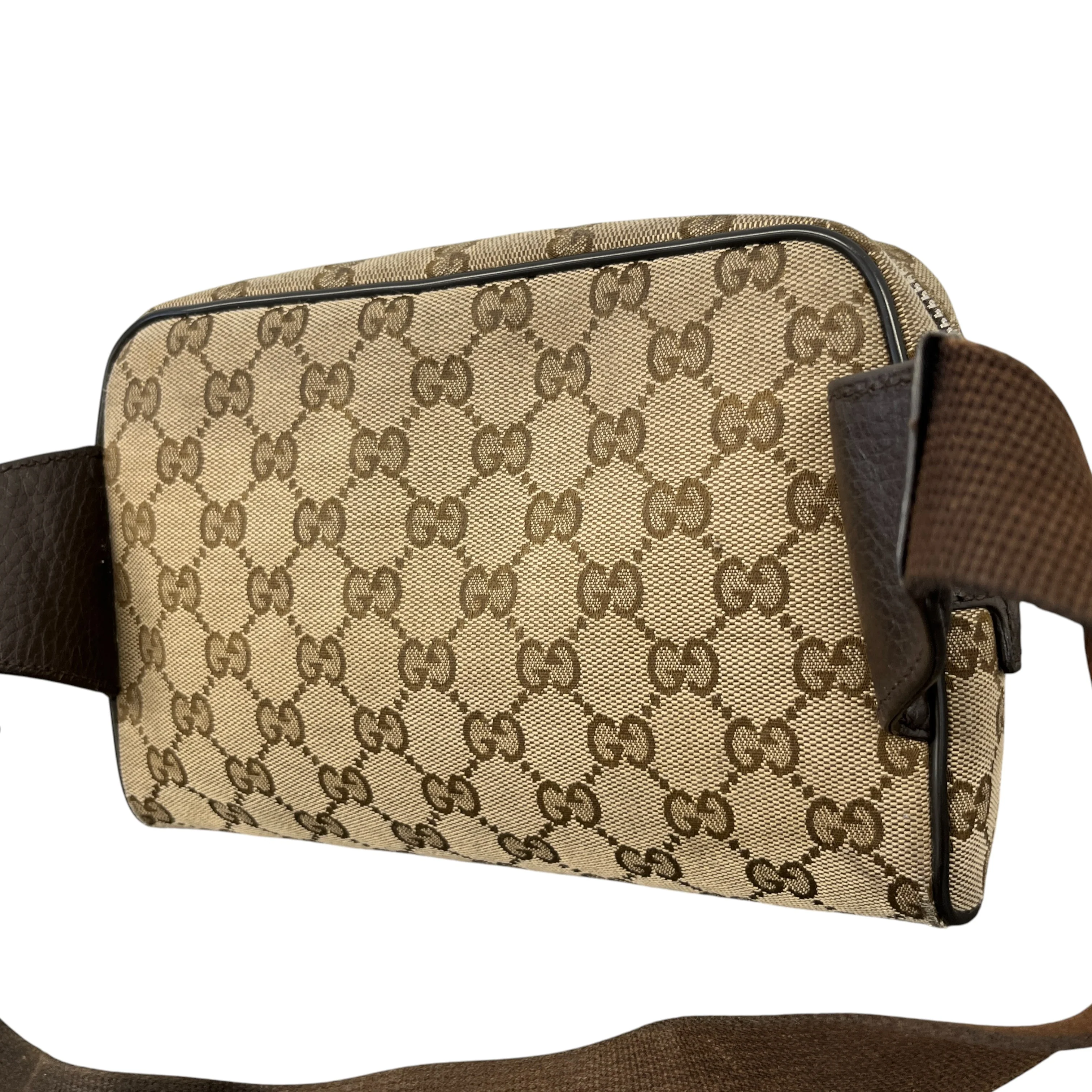 Men's Gg Supreme Belt Bag Brown - Image 8