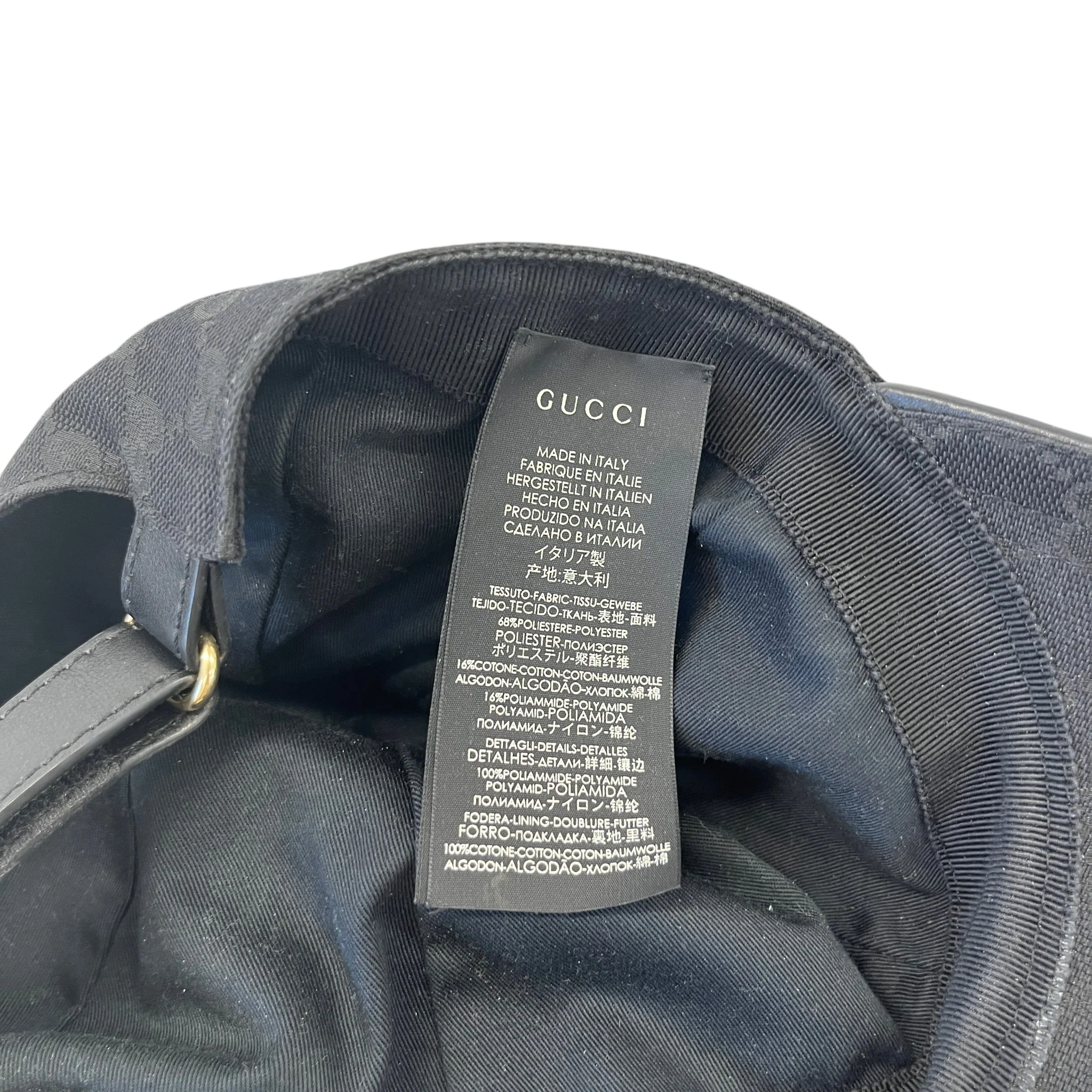 Men's Gg Supreme Cap Black Size M - Image 8