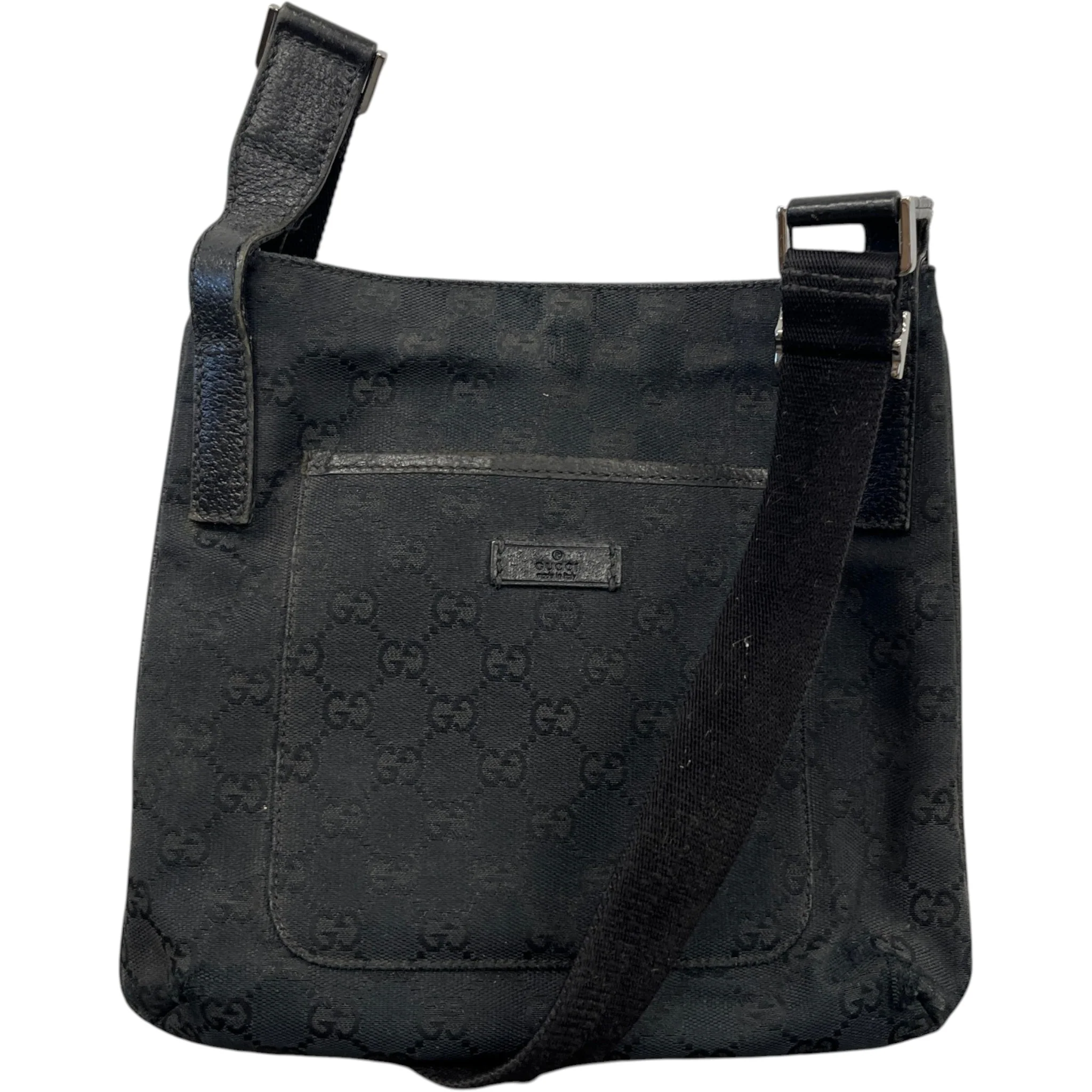 Men's Gg Supreme Crossbody Bag Black