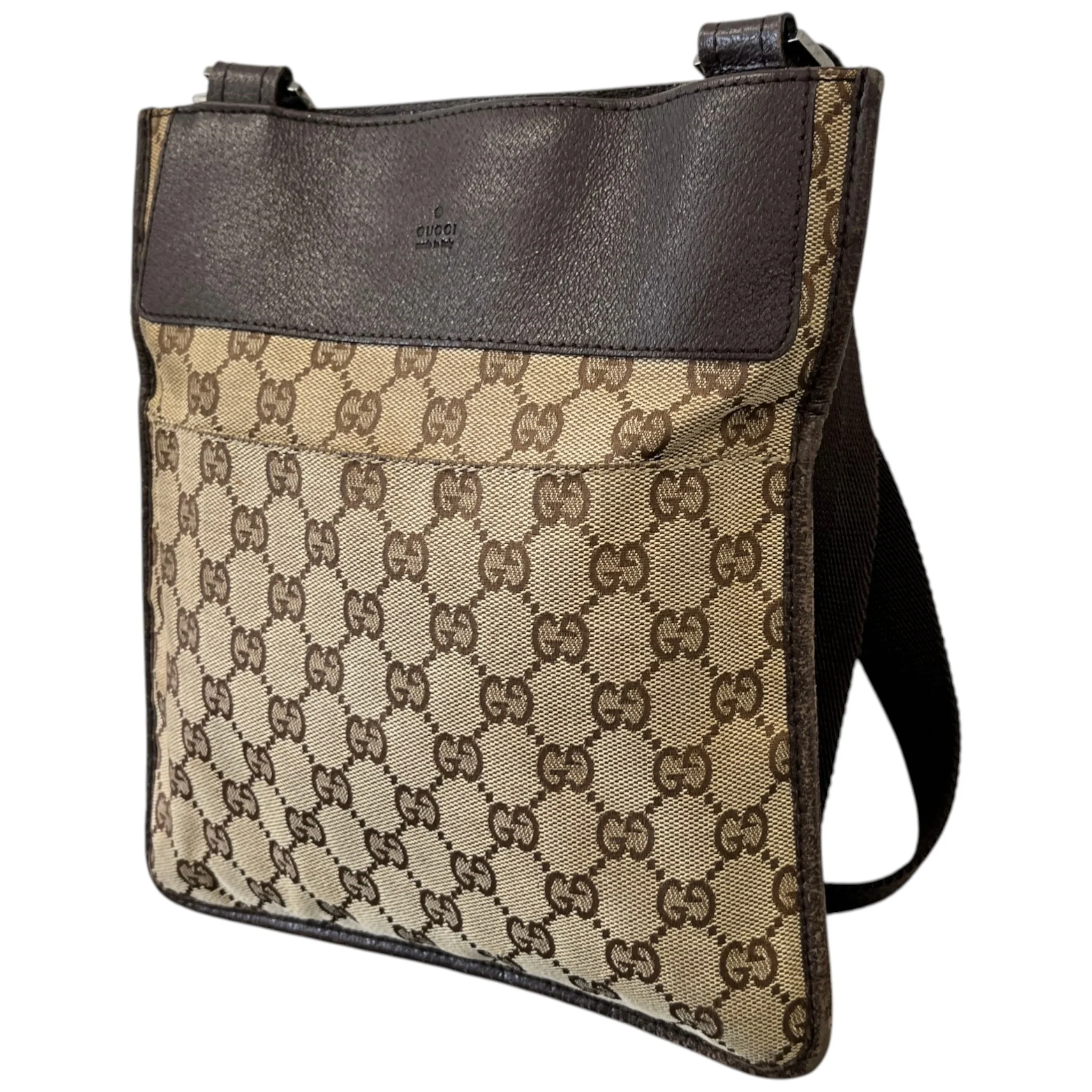 Men's Gg Supreme Crossbody Bag Brown - Image 6