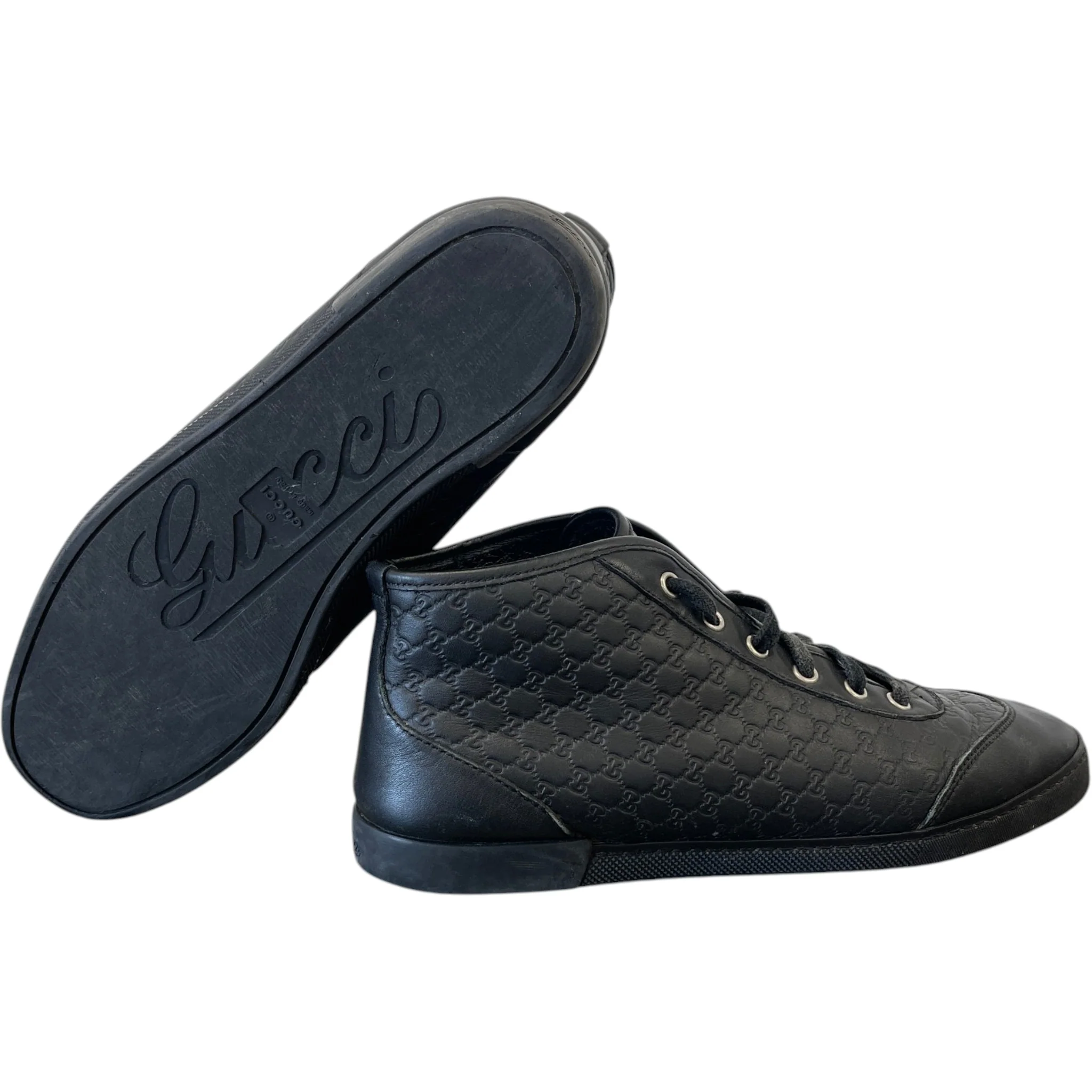 Men's Gg Supreme High Trainers Black Size EU 40 / UK 6 - Image 12