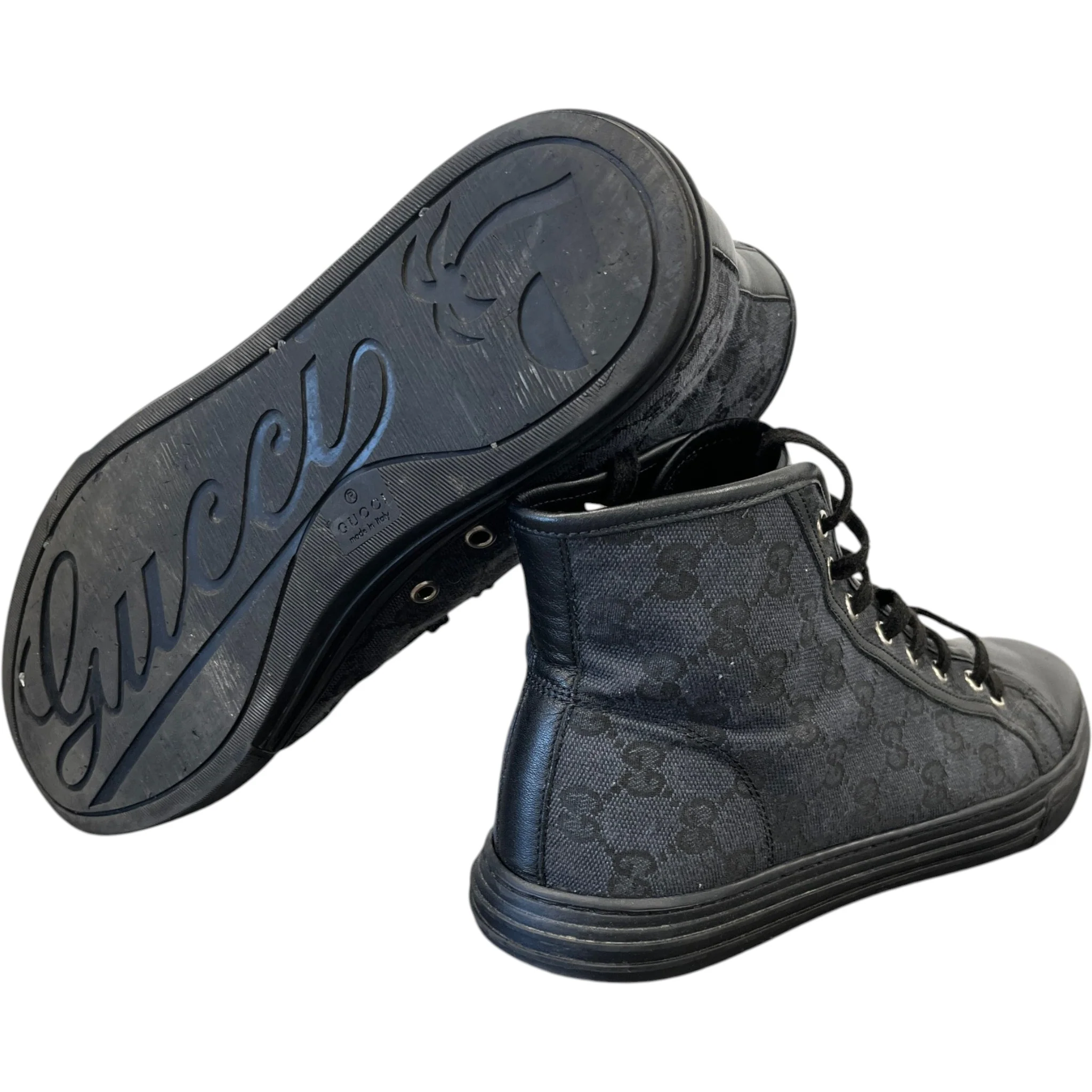 Men's Gg Supreme High Trainers Black Size EU 42 / UK 8 - Image 10