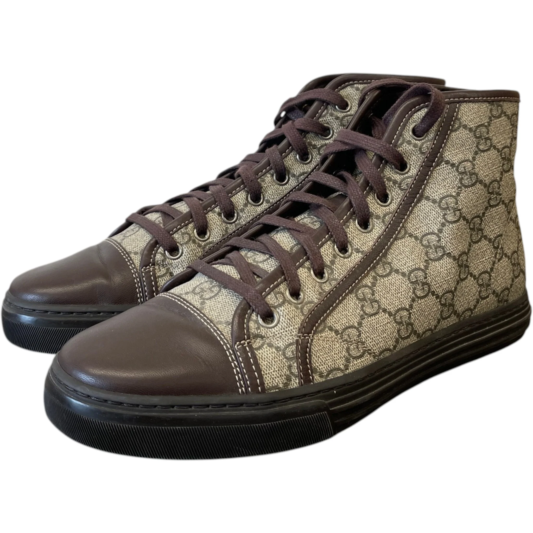 Men's Gg Supreme High Trainers Brown Size EU 41.5 / UK 7.5 - Image 10