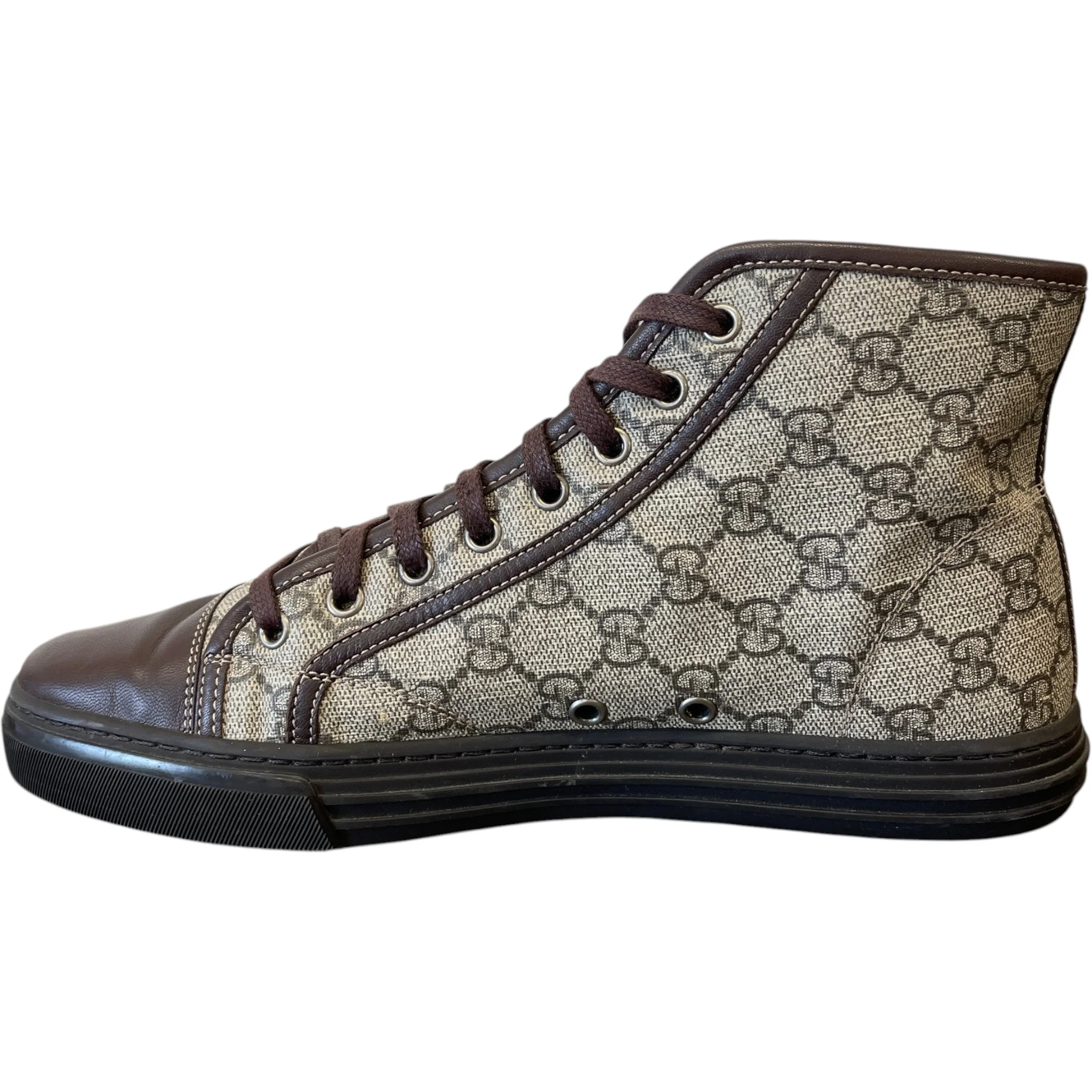 Men's Gg Supreme High Trainers Brown Size EU 41.5 / UK 7.5 - Image 2