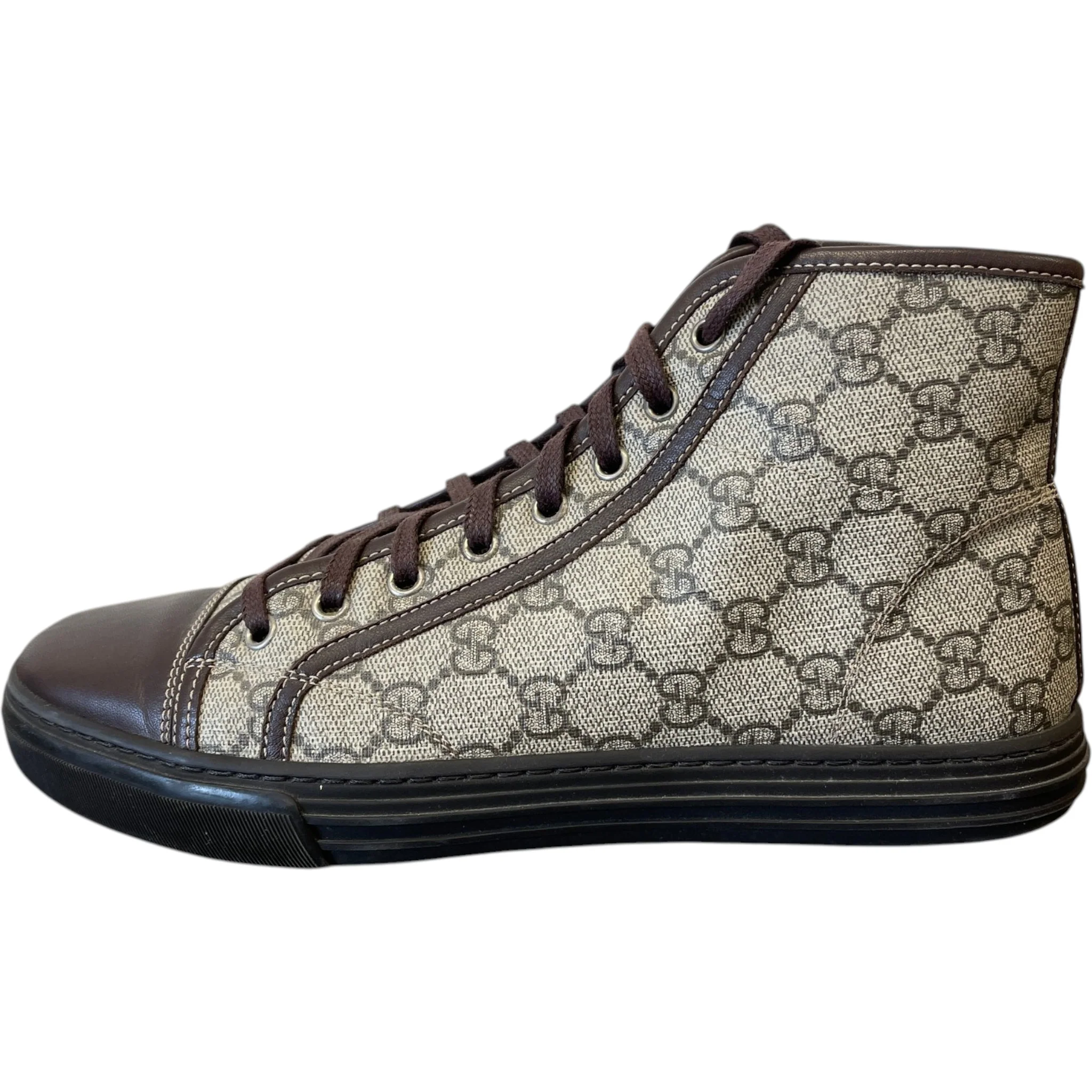 Men's Gg Supreme High Trainers Brown Size EU 41.5 / UK 7.5 - Image 5