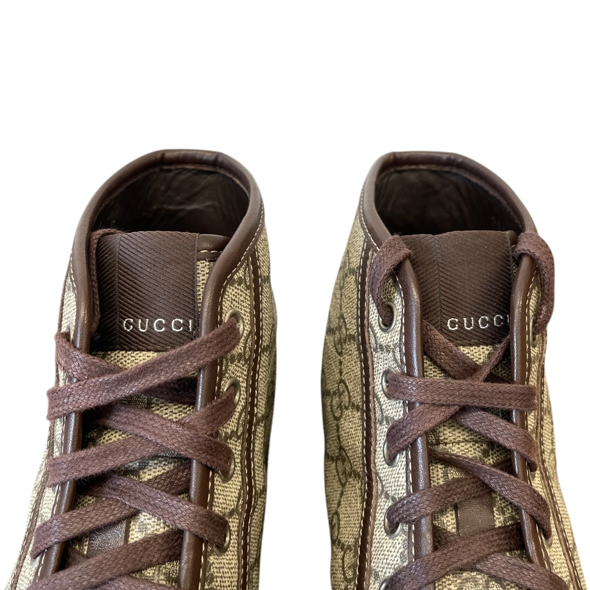 Men's Gg Supreme High Trainers Brown Size EU 41.5 / UK 7.5 - Image 8