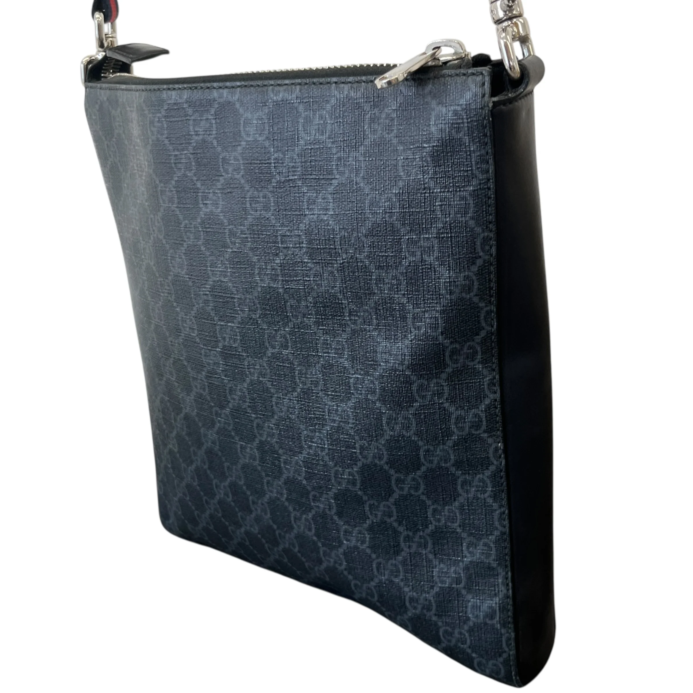 Men's Gg Supreme Large Messenger Bag Black - Image 8