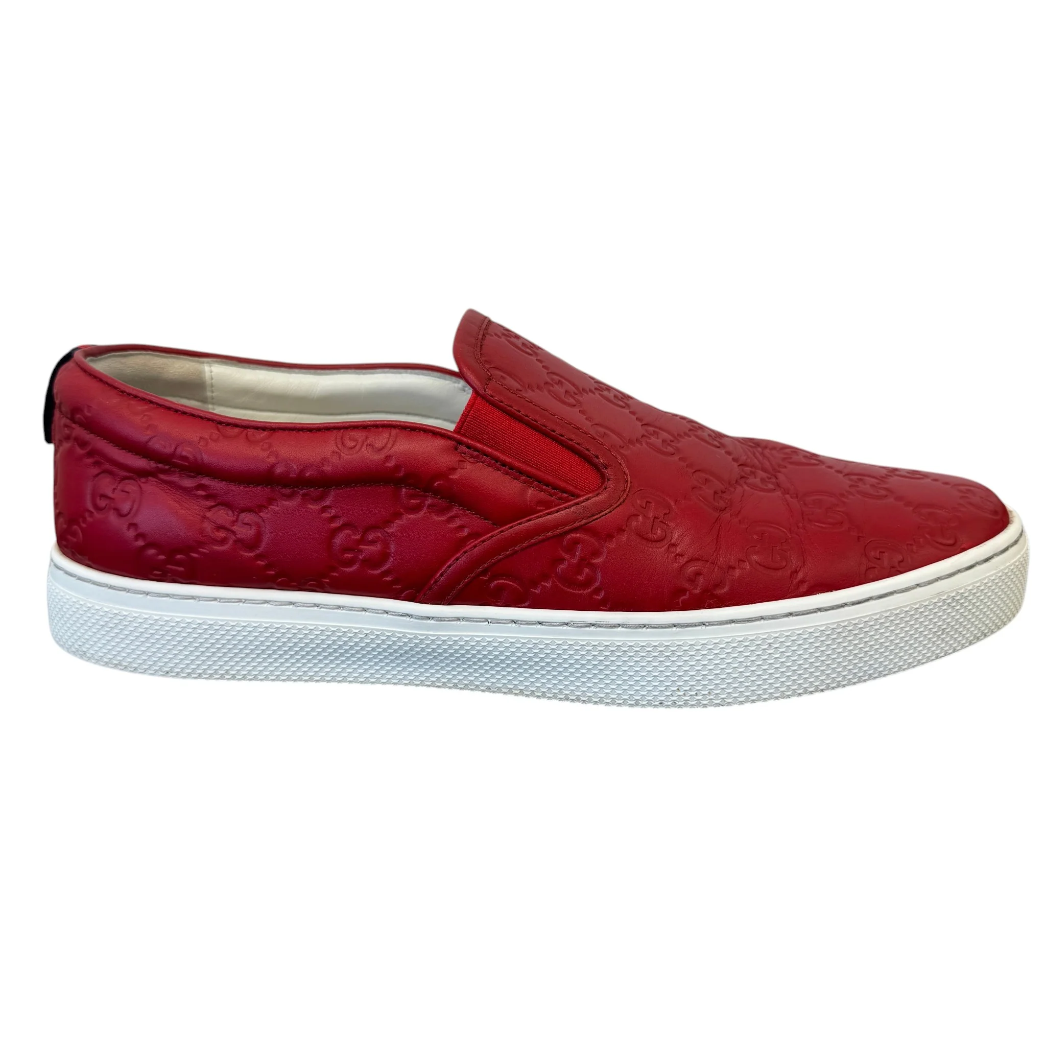 Men's Gg Supreme Loafers Red Size EU 43 / UK 9