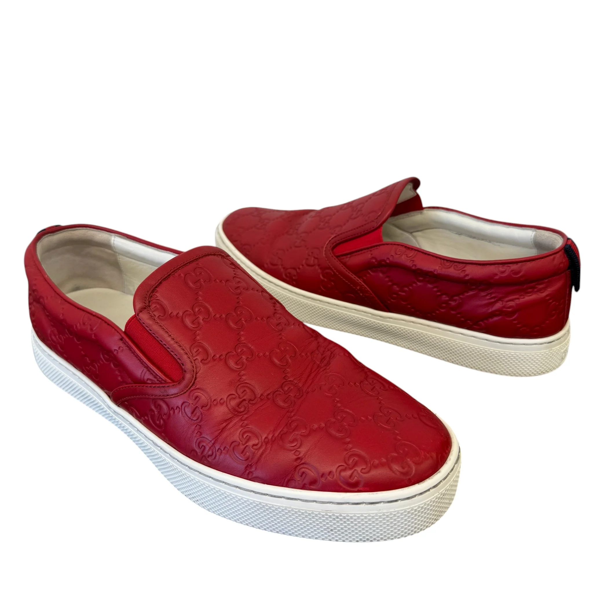 Men's Gg Supreme Loafers Red Size EU 43 / UK 9 - Image 3