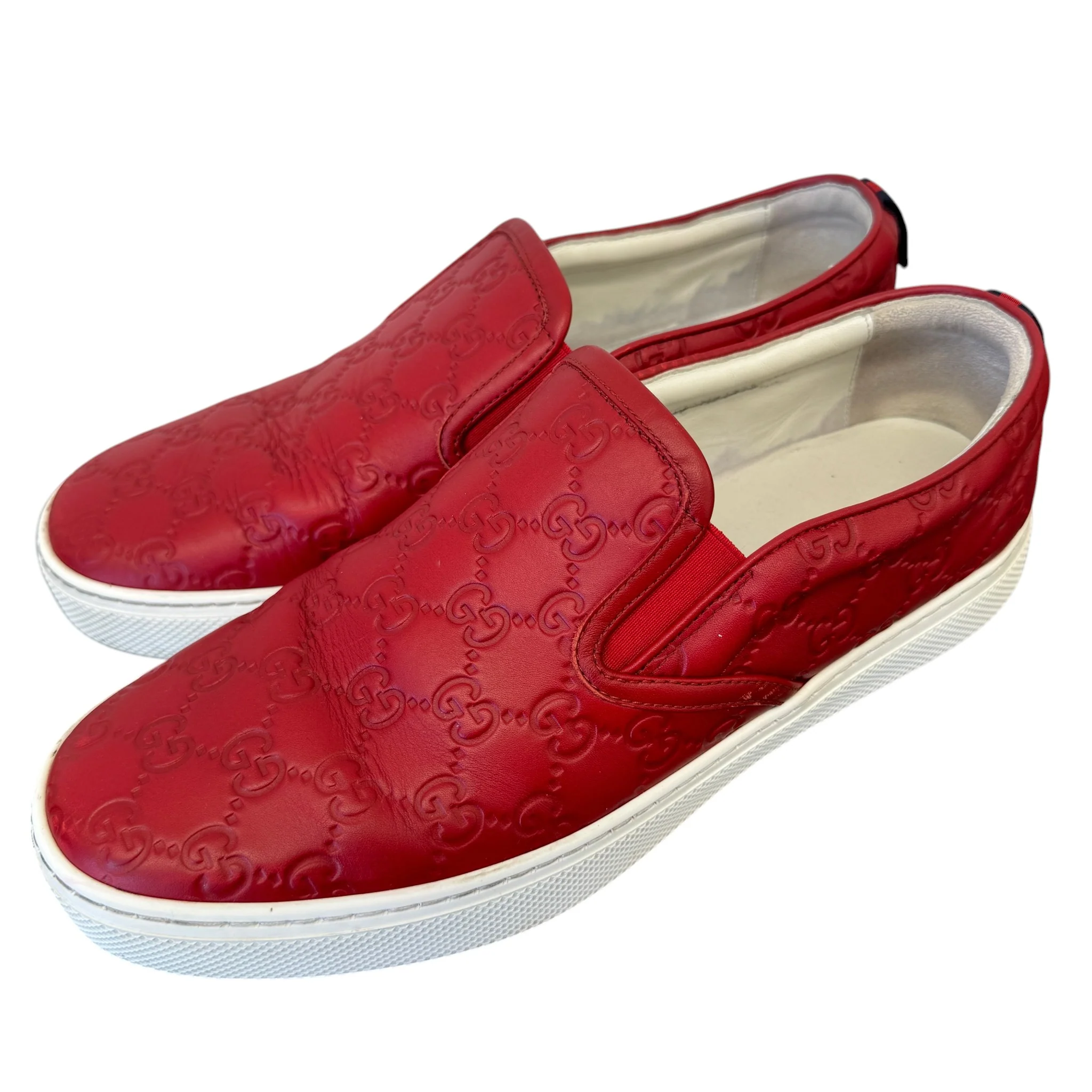 Men's Gg Supreme Loafers Red Size EU 43 / UK 9 - Image 7