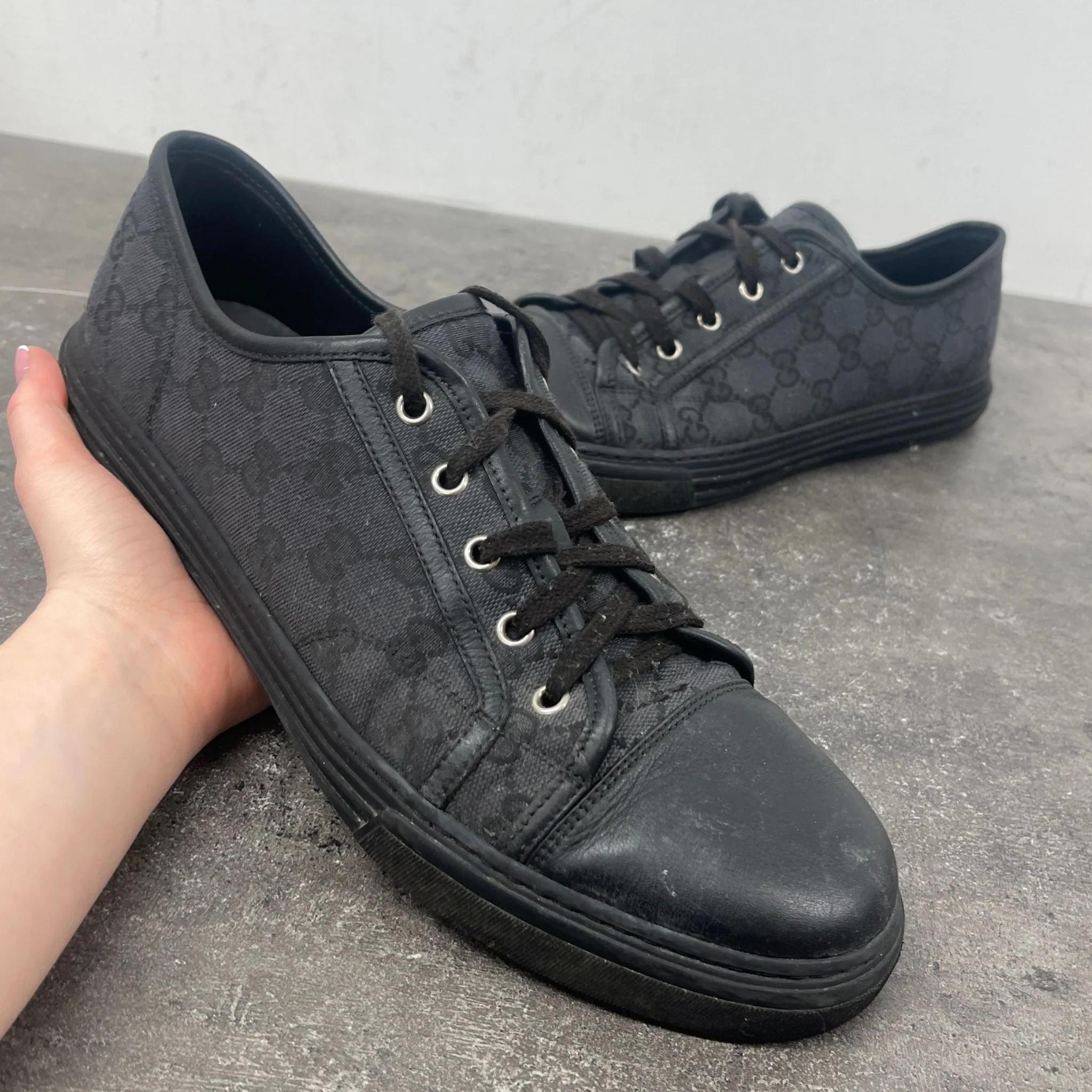 Men's Gg Supreme Low Trainers Black Size EU 44.5 / UK 10.5 - Image 15