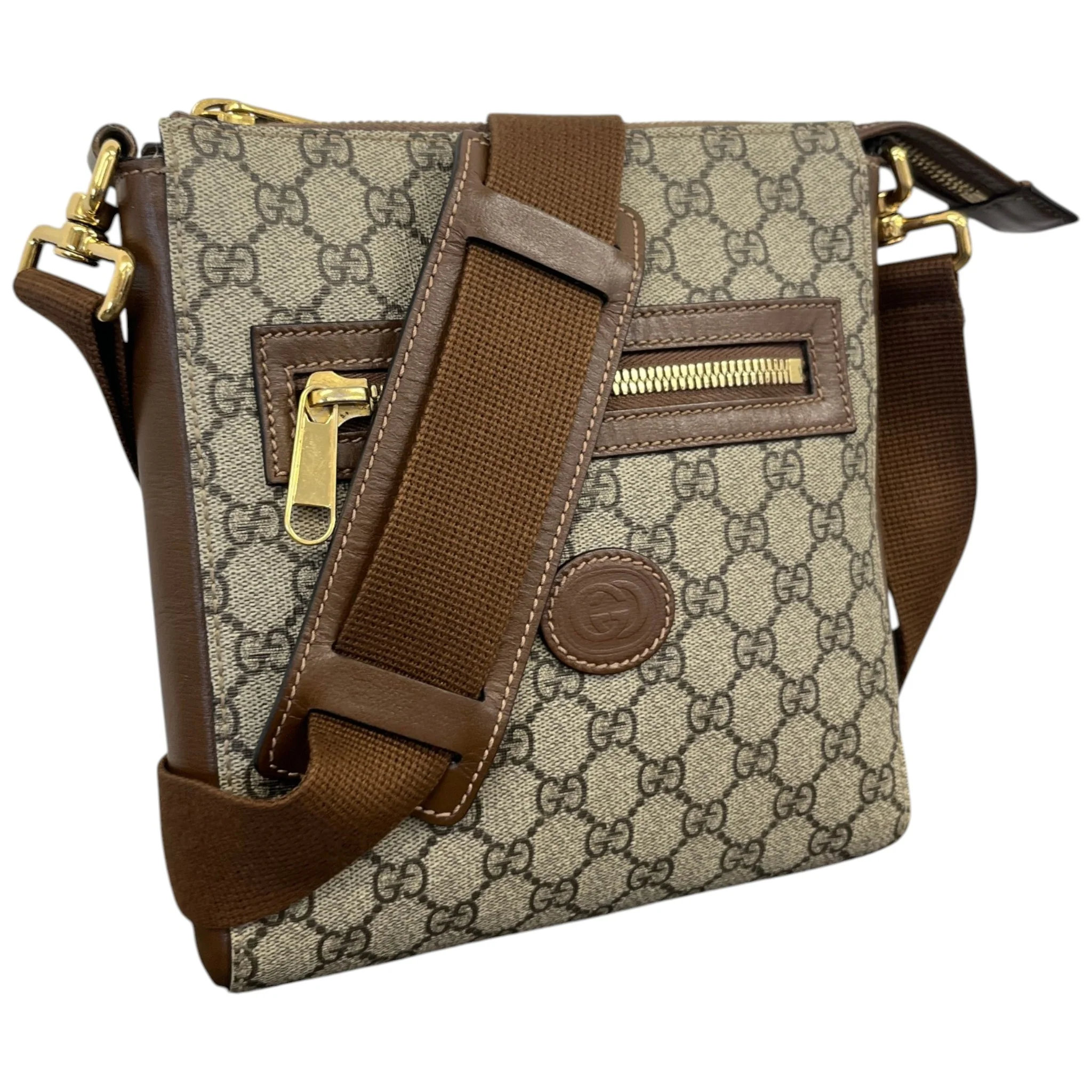 Men's Gg Supreme Messenger Bag Beige - Image 4