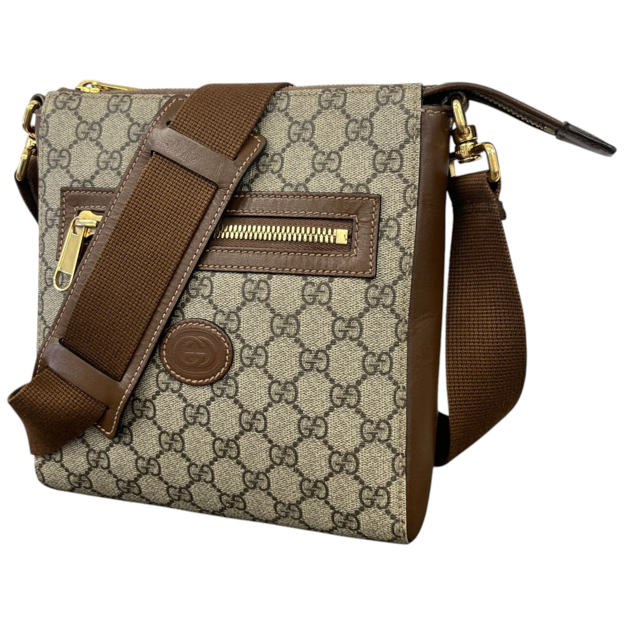 Men's Gg Supreme Messenger Bag Beige - Image 5