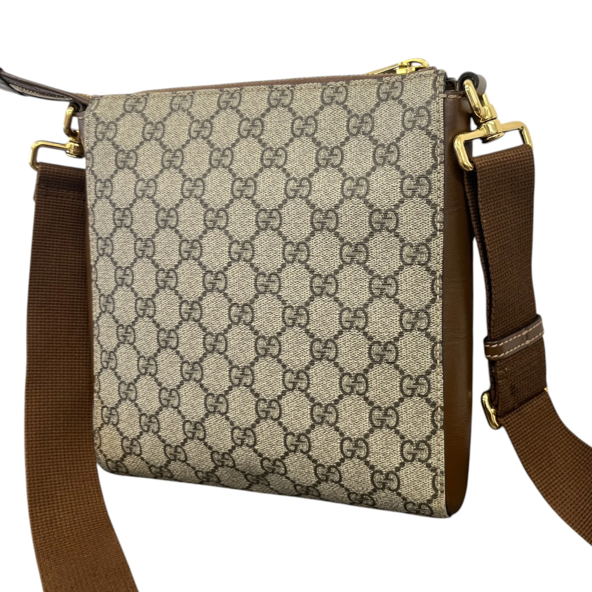 Men's Gg Supreme Messenger Bag Beige - Image 9