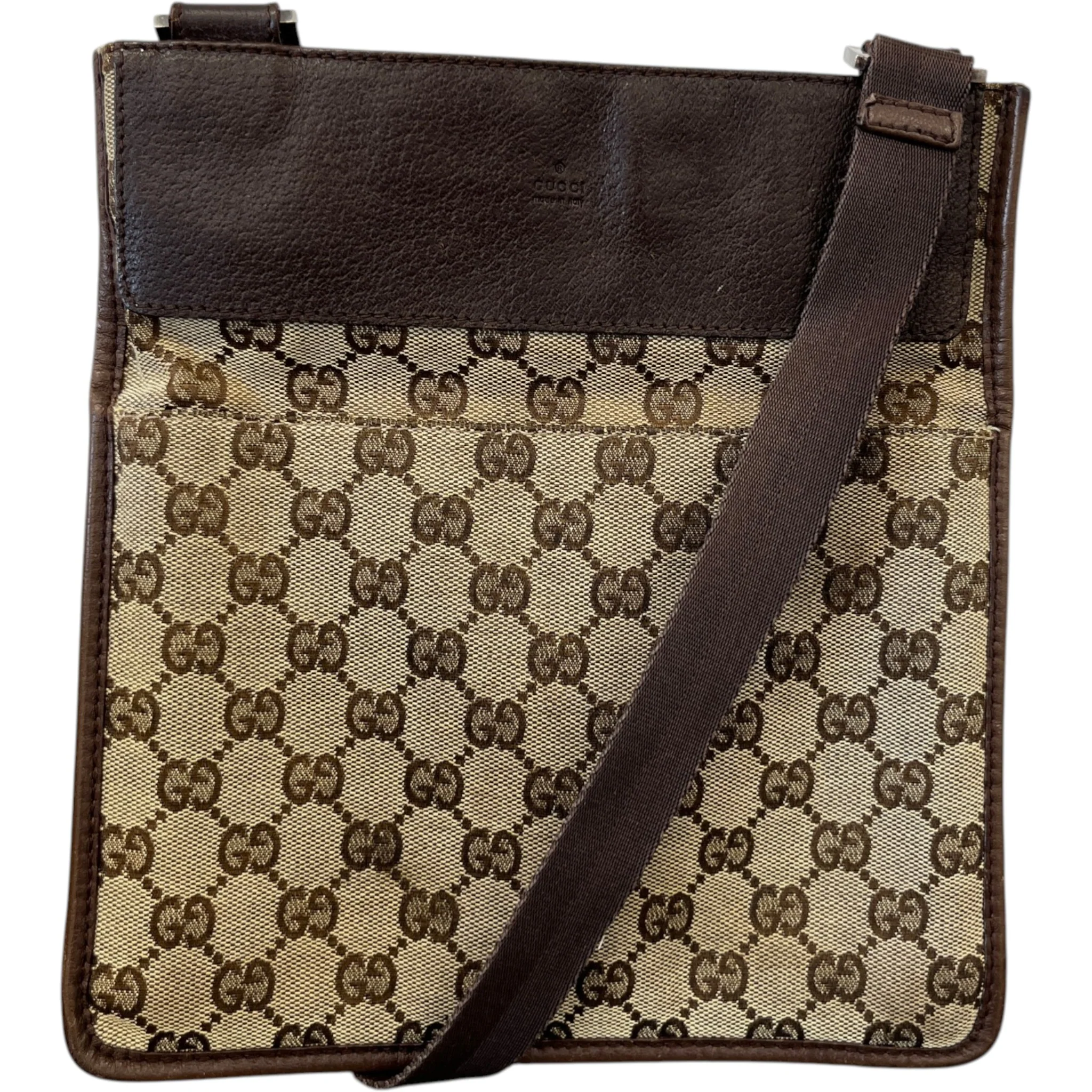 Men's Gg Supreme Messenger Bag Beige