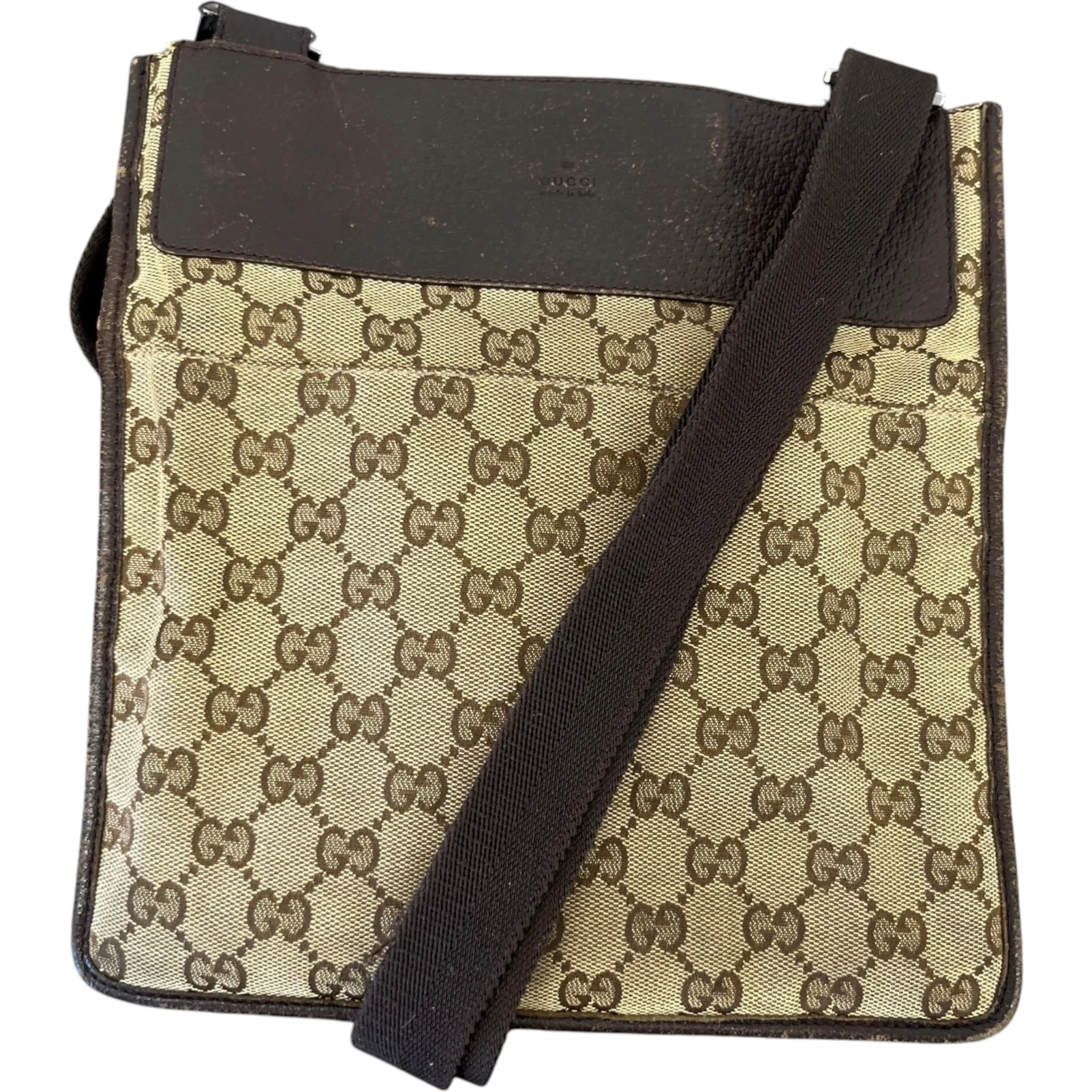 Men's Gg Supreme Messenger Bag Beige