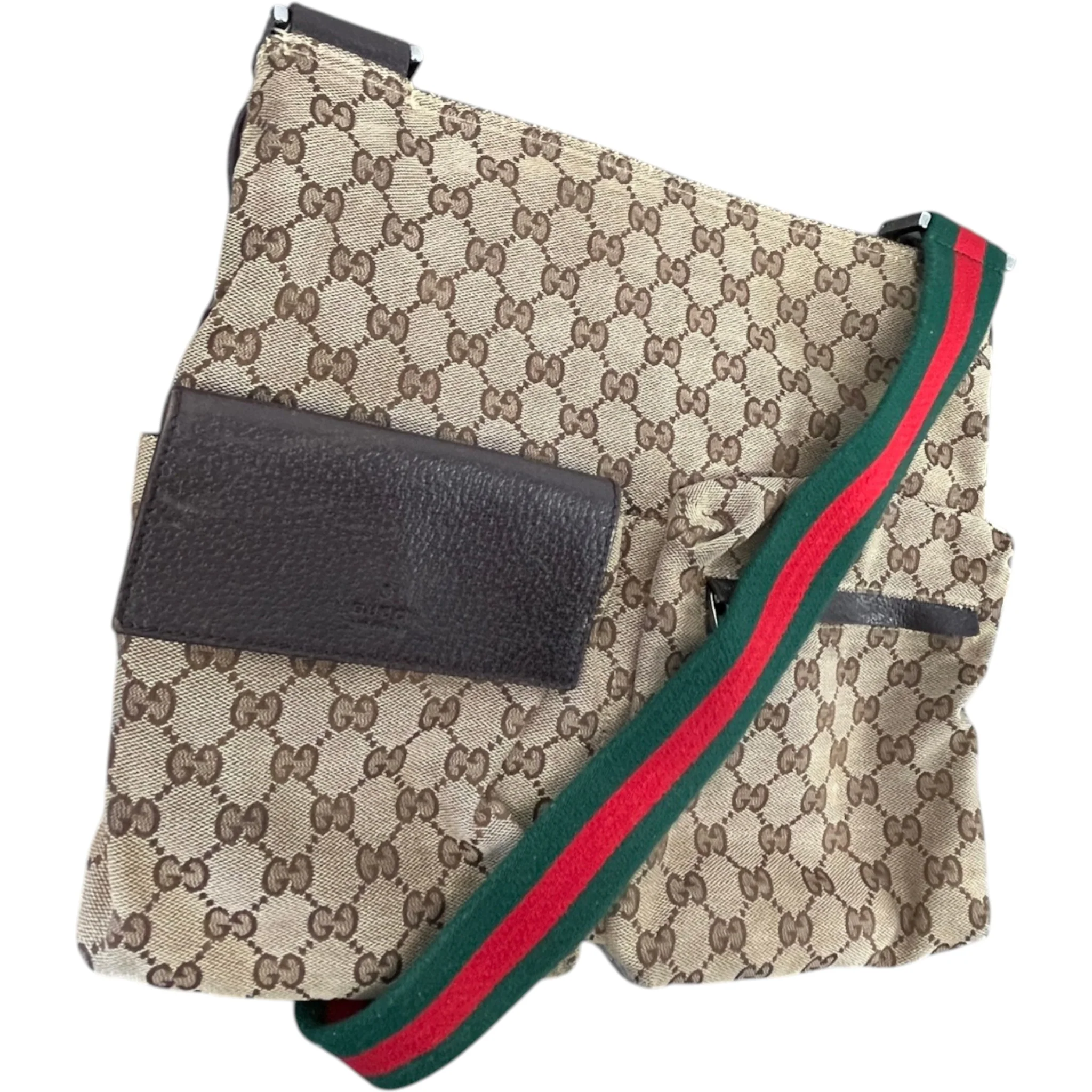 Men's Gg Supreme Messenger Bag Beige - Image 4