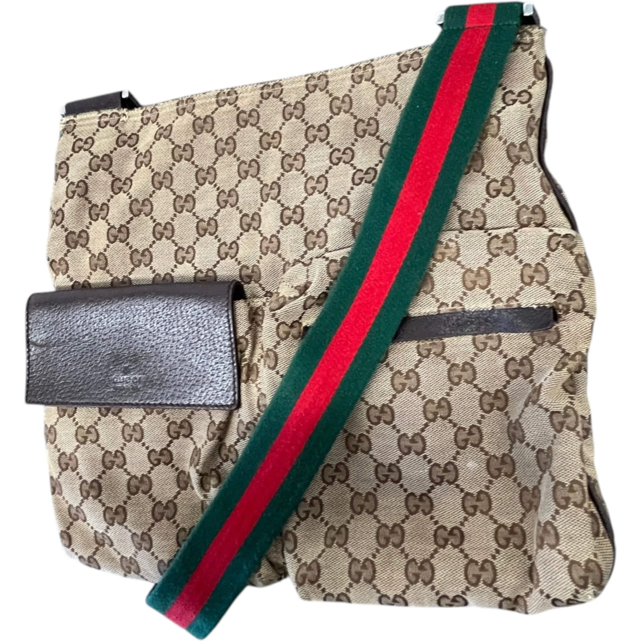 Men's Gg Supreme Messenger Bag Beige - Image 5