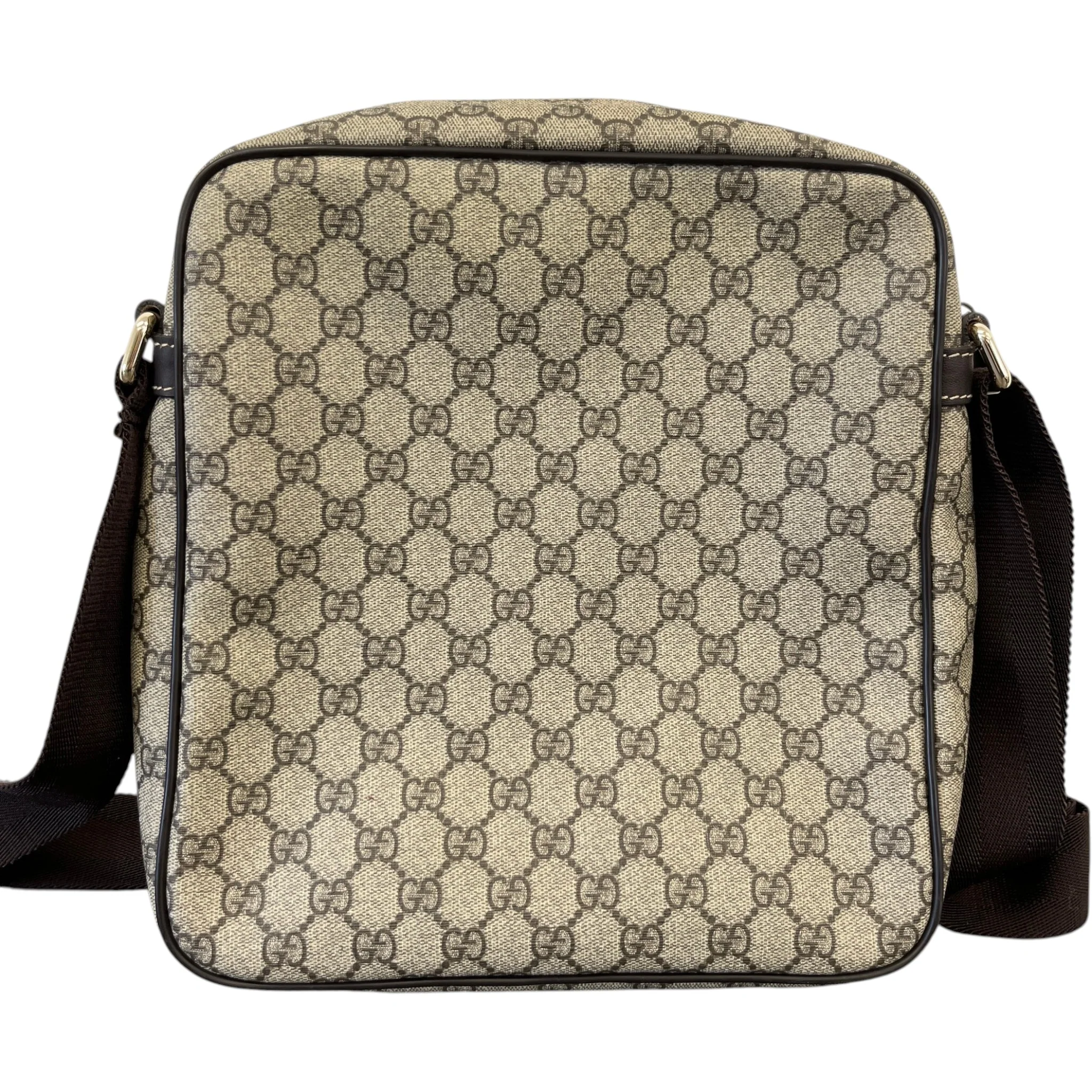 Men's Gg Supreme Messenger Bag Beige - Image 3