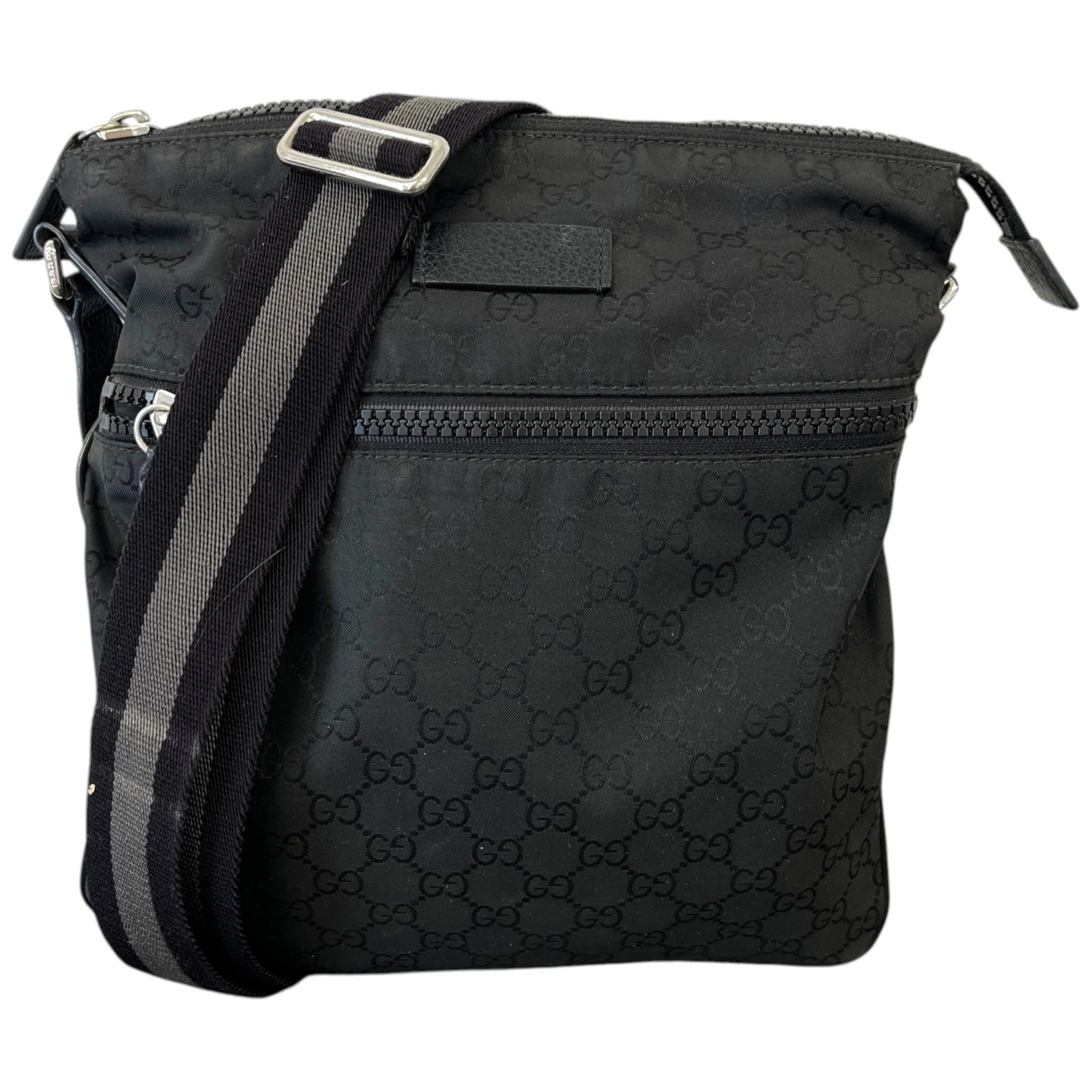 Men's Gg Supreme Messenger Bag Black
