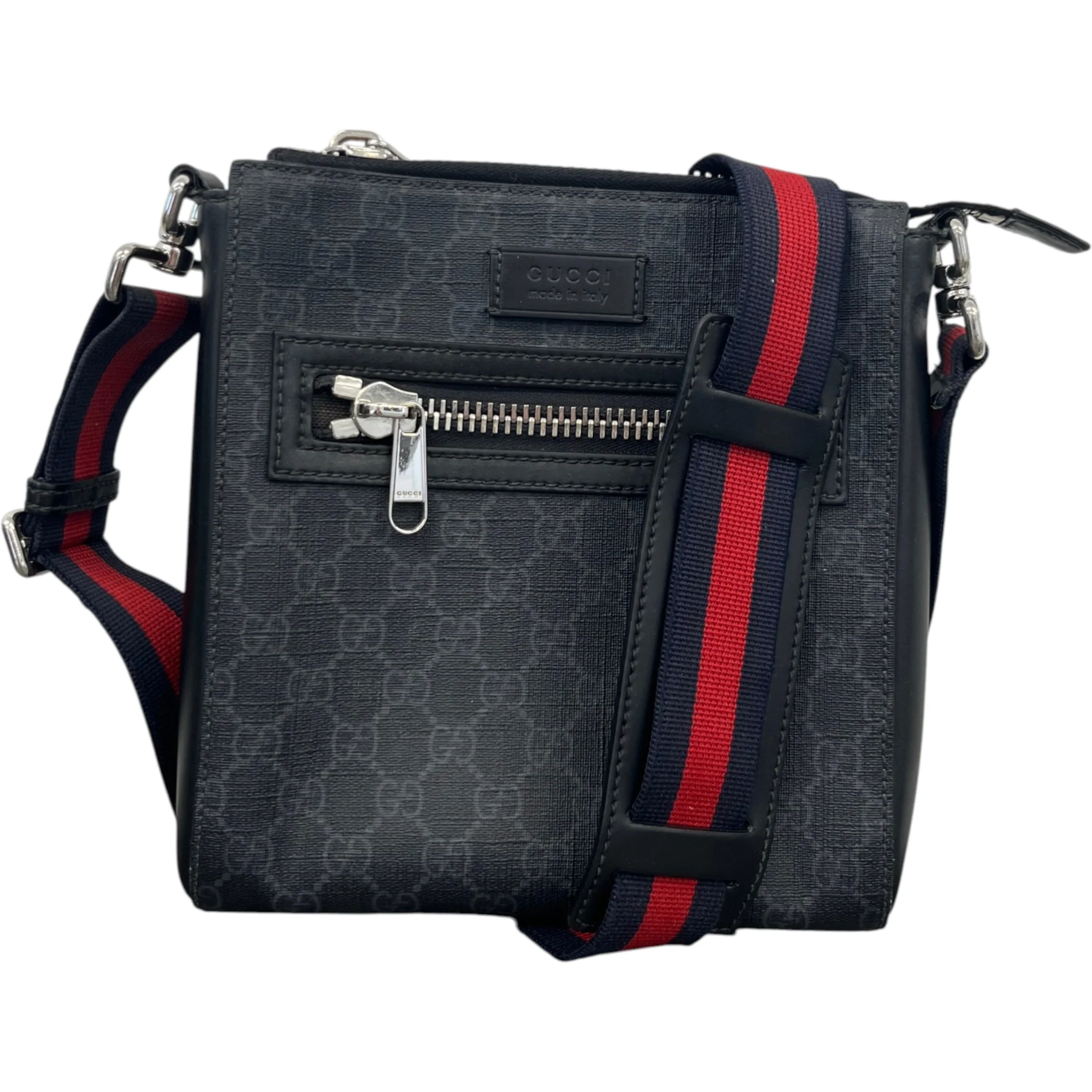 Men's Gg Supreme Messenger Bag Black