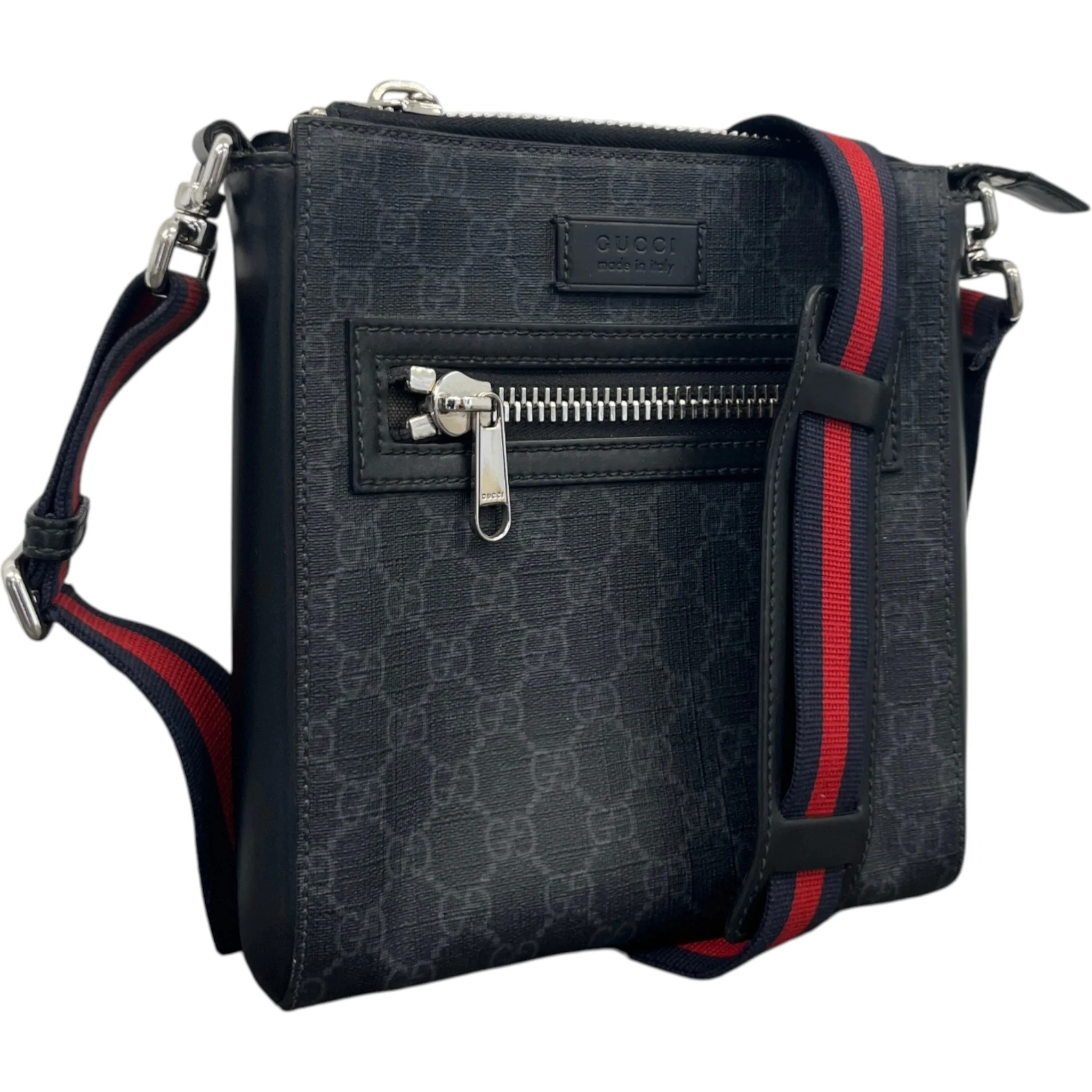 Men's Gg Supreme Messenger Bag Black - Image 4