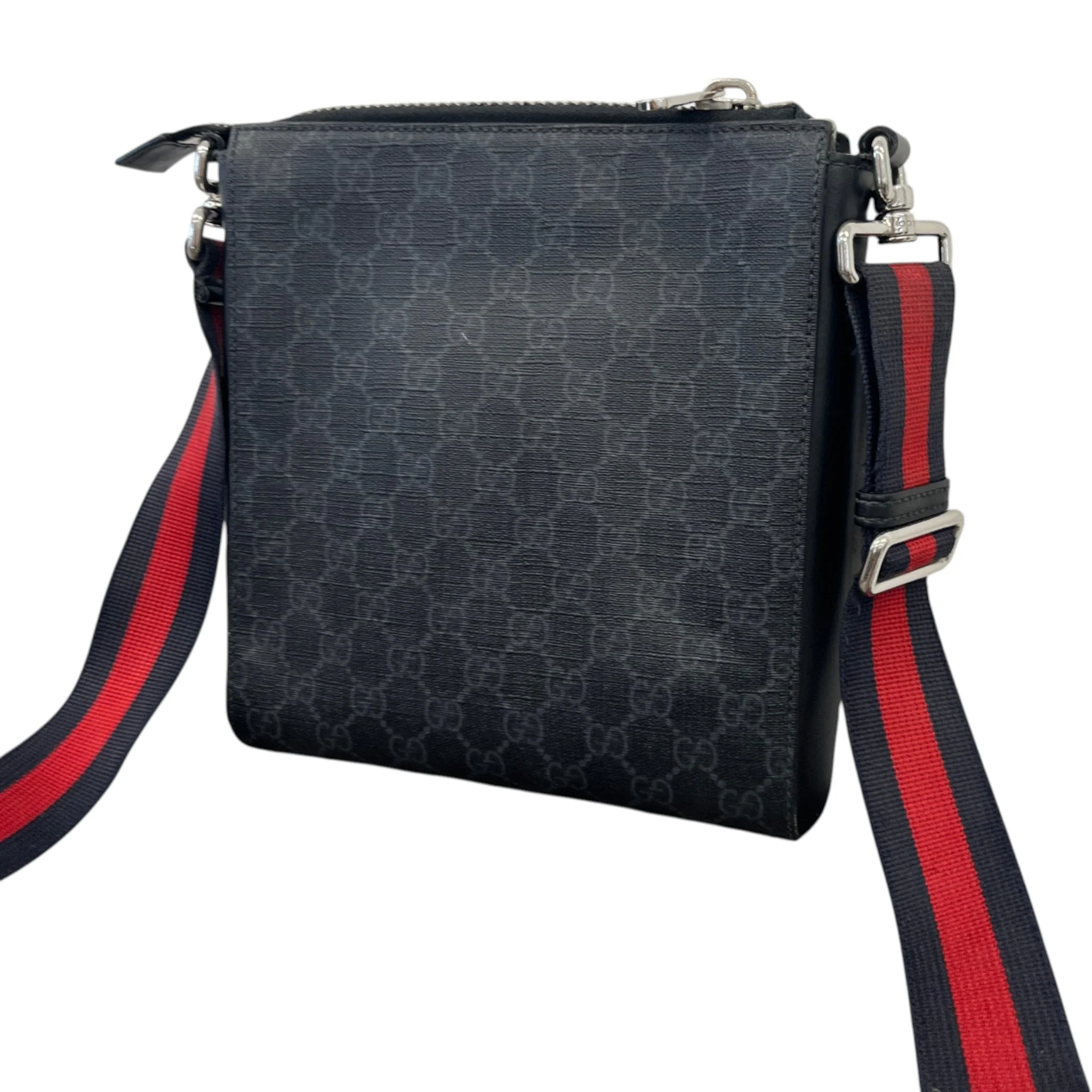 Men's Gg Supreme Messenger Bag Black - Image 9